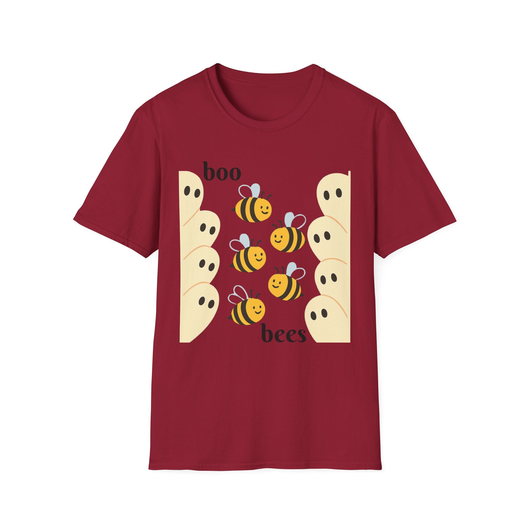 Boo Bees Ghost Halloween Costume Unisex Softstyle T-Shirt - Bee Lovers Gift, Spooky Shirt, Halloween Party, Funny Costume Tee, Cute Ghost
