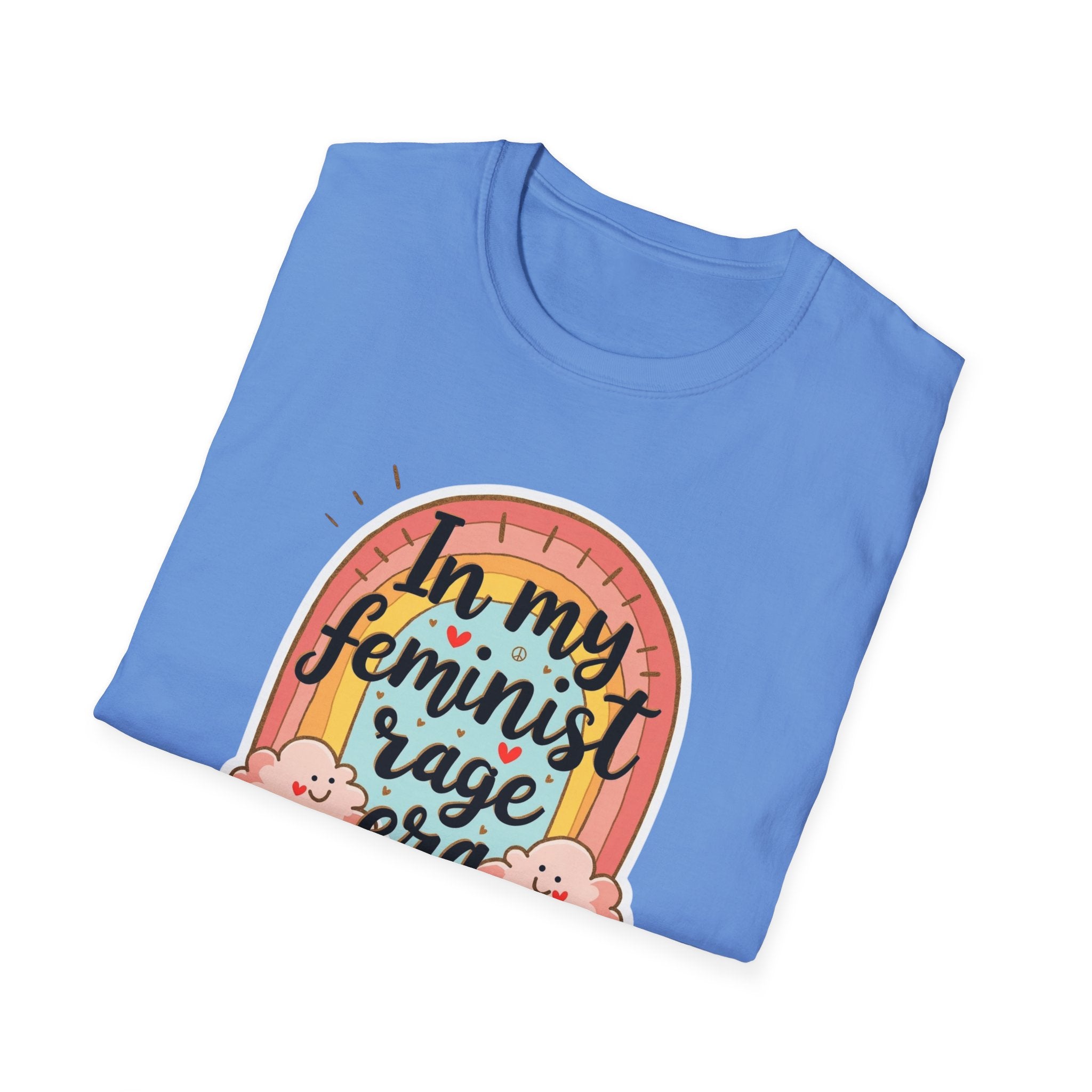 In My Feminist Rage Era Rainbow Tee - Unisex Softstyle T-Shirt, Empowerment Shirt, Gift for Activists,  Pride Apparel, Statement T-shirt