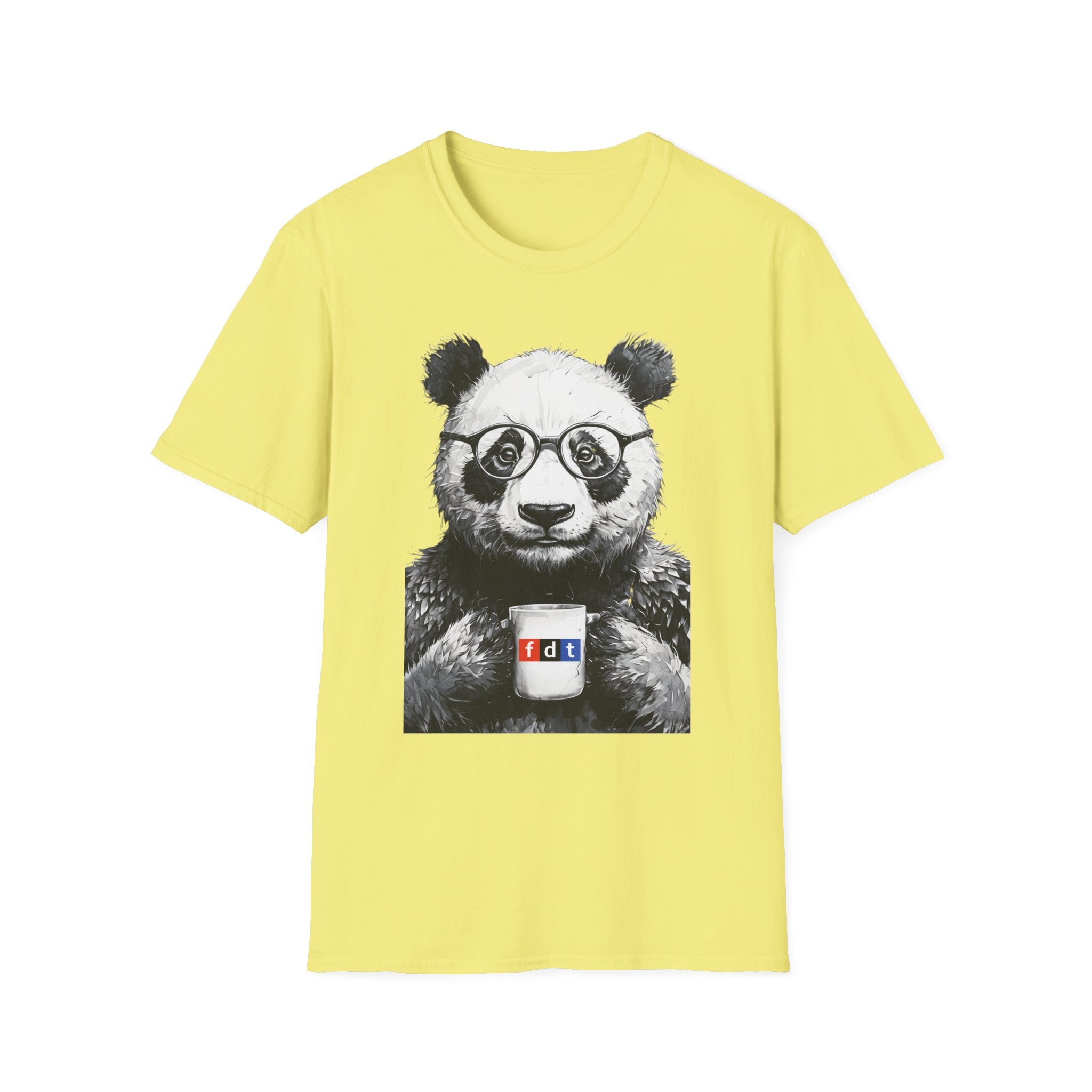 Social Justice Panda Coffee Protest FDT Unisex Softstyle T-Shirt, Anti Trump Activist Tee, Political Statement Shirt