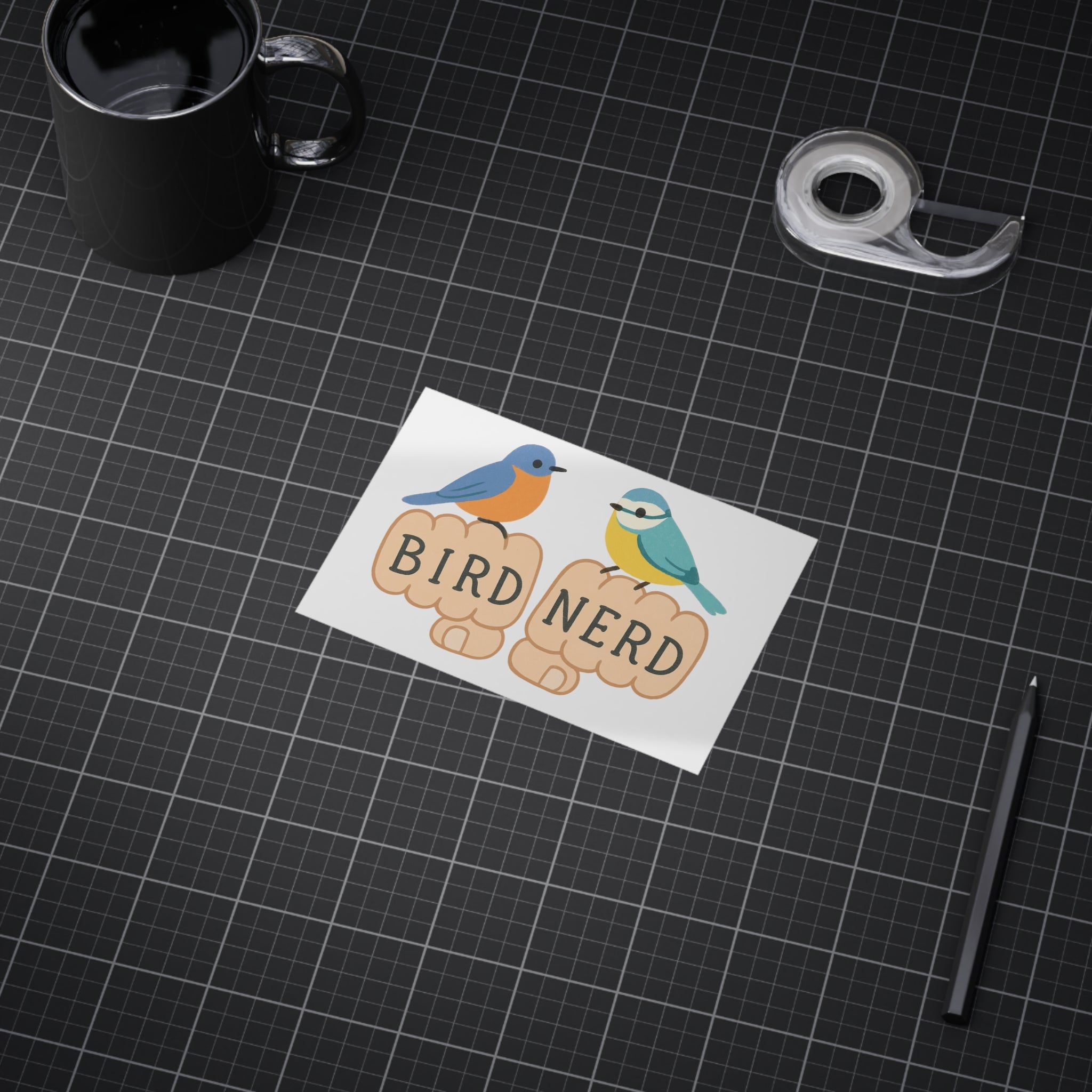 Bird Nerd Unframed Prints, Nature Lover Artwork, Bird Decor, Gift for Birdwatchers, Cute Wall Art for Home Birding gift knuckle, tattoos