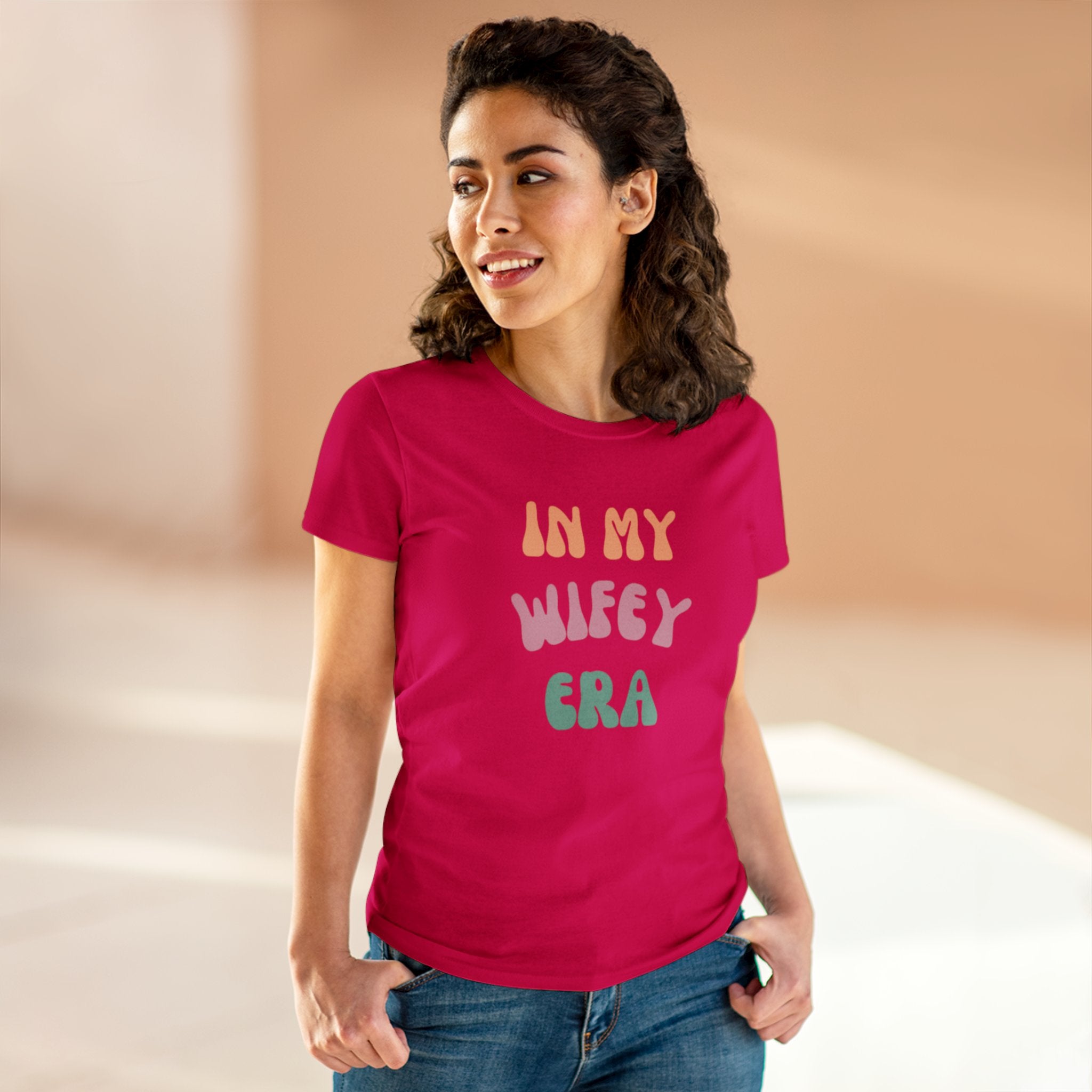 T-Shirt - Women's Midweight Cotton Tee with 'In My Wifey Era' Design
