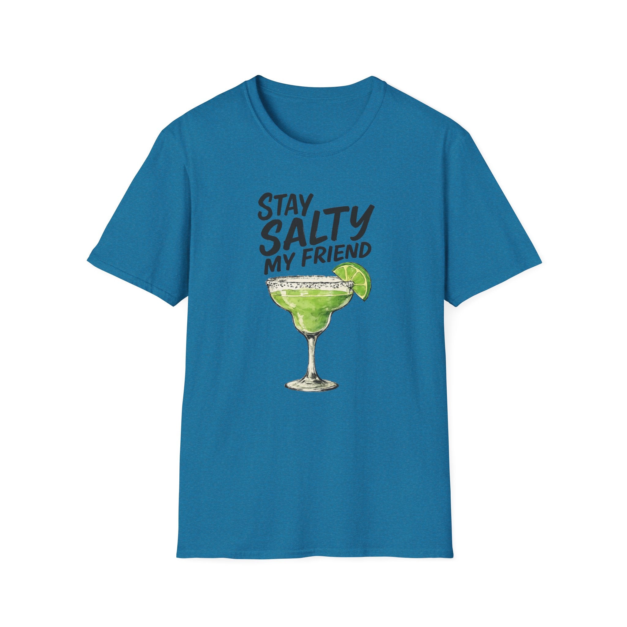Stay Salty my friend Margarita Cocktail T-shirt, Tequila Drink Party Tee, Unisex Softstyle Top, Funny Graphic Shirt