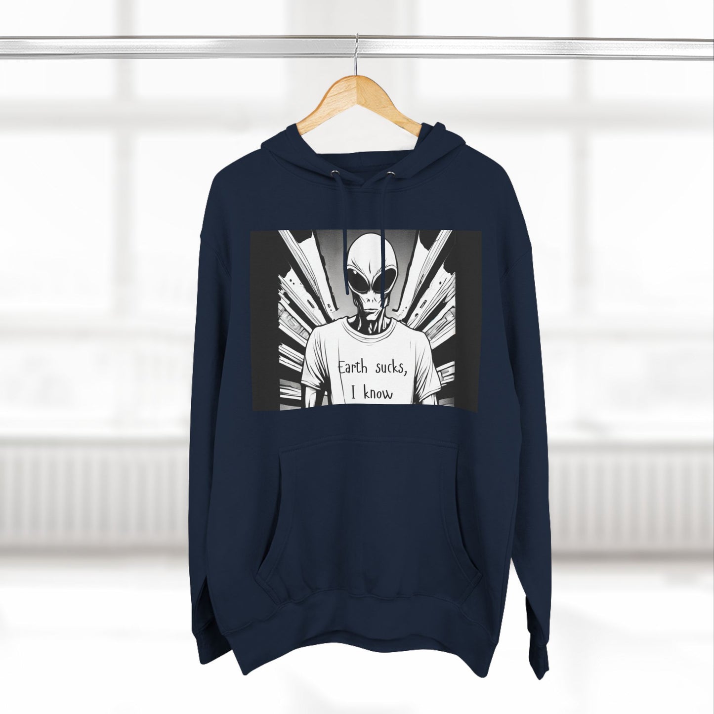 Fleece Hoodie - Earth Sucks I Know - Funny Graphic Design