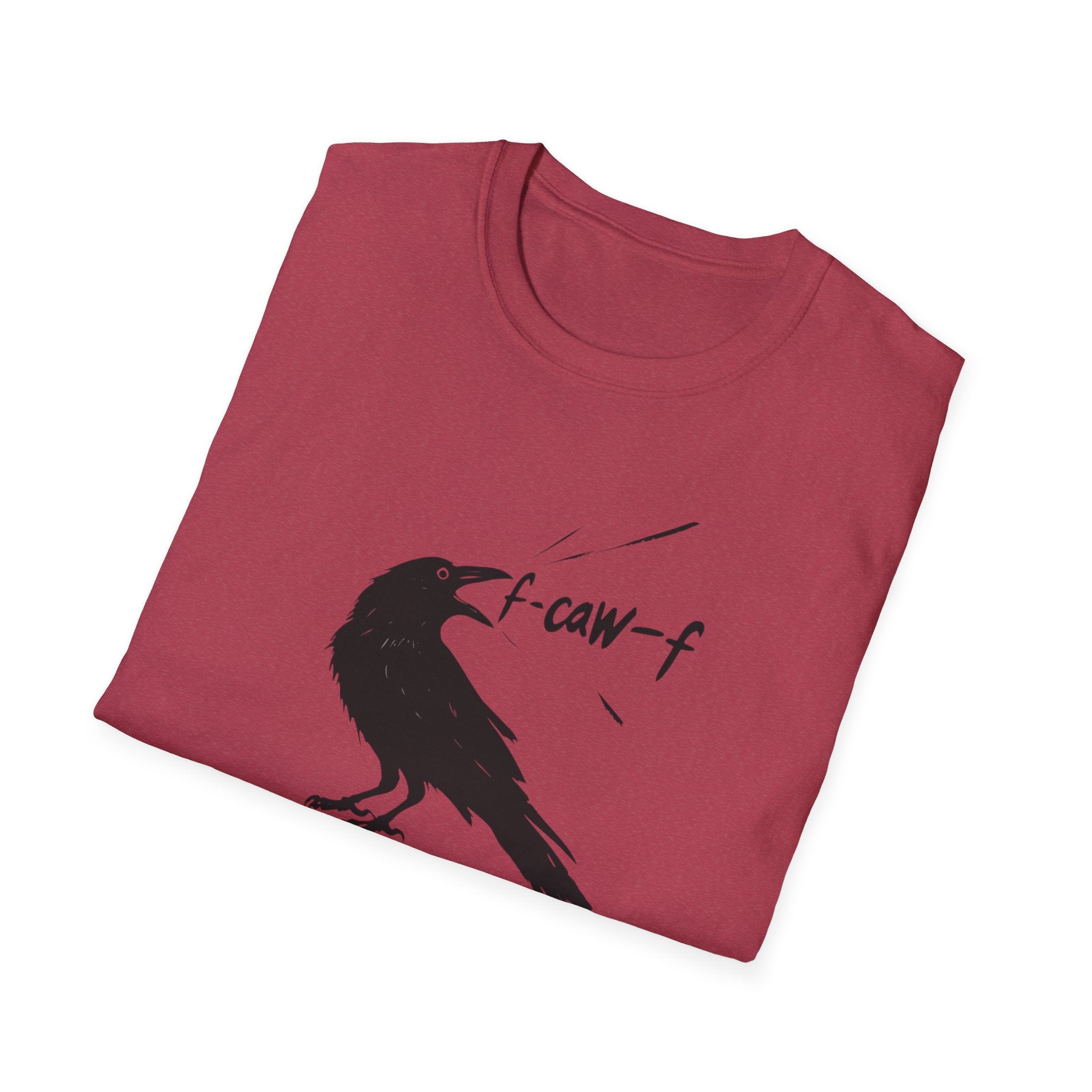 F Off Crow Bird Lover F-Caw-F Fresh Mouth Unisex Softstyle T-Shirt, F Off Tee, Gift for Bird Enthusiasts, Sarcastic Graphic Tee, Unique
