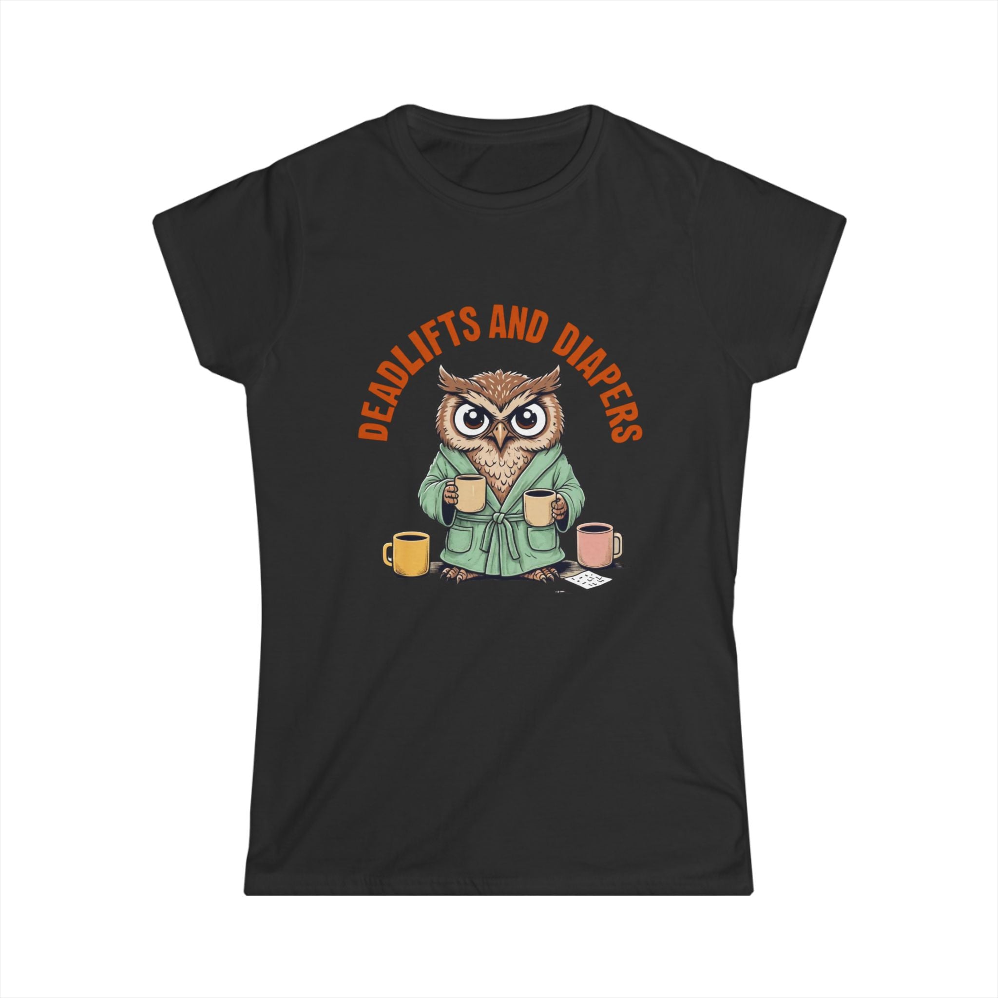 Gym Mom Women's Tee, Fitness Mom Shirt, Workout Mama Top, Weightlifting Mother T-Shirt, Crossfit Mom Gift Owl lovers