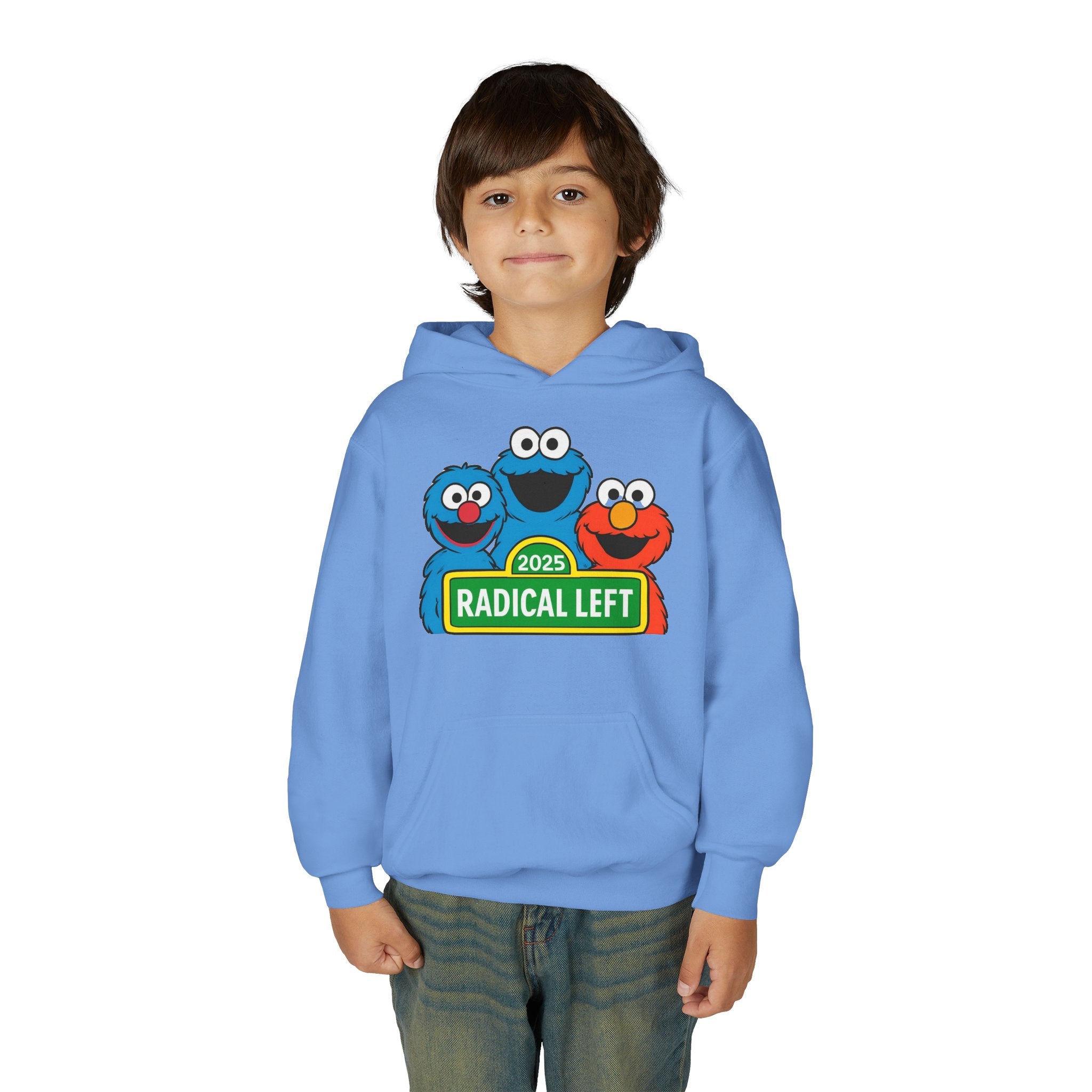 Radical Left Anti-Trump Youth Hoodie, Puppet Social Justice Activist Pullover, Protest Gift, Unisex Sweatshirt, Statement Apparel