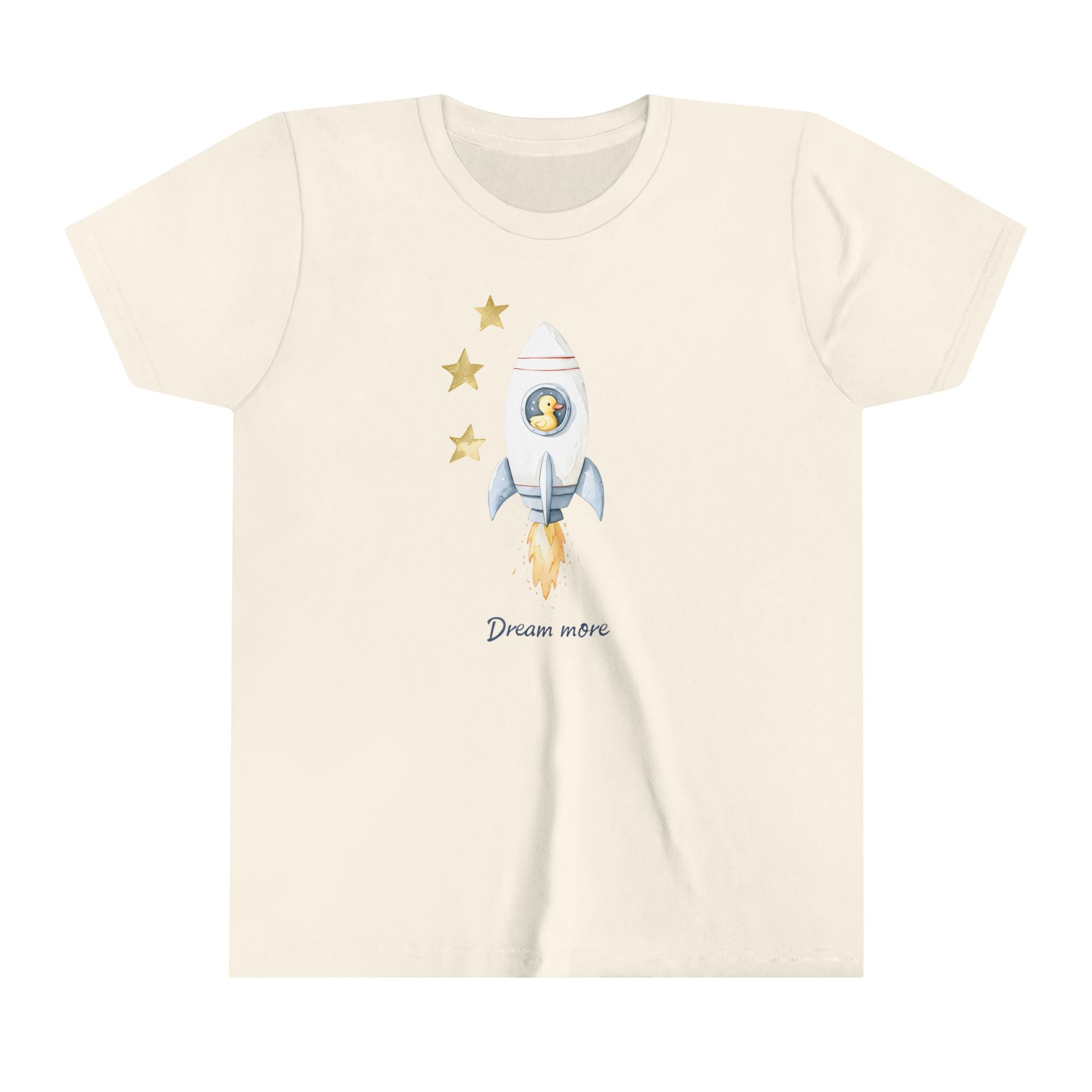 Dream More Youth Short Sleeve Tee, Inspirational Quote Shirt for Kids, Motivational Graphic Tshirt, Positive Vibes Child Top, Dreamer Gift