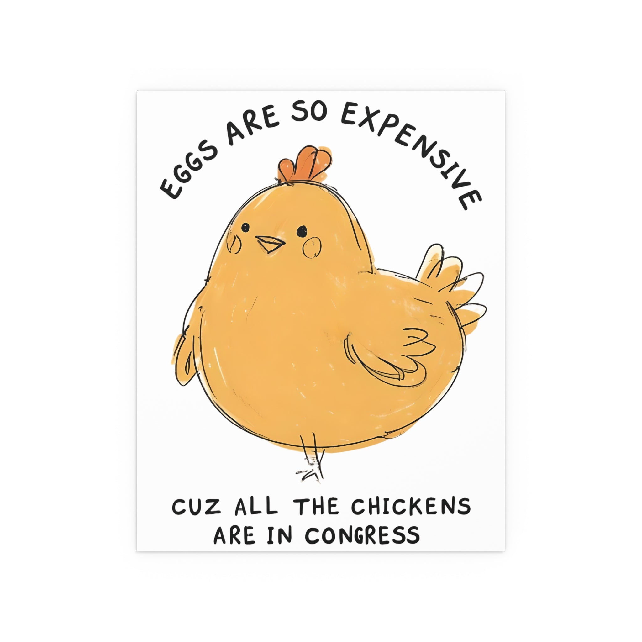 Eggs are Expensive Protest Sign Print, Wall Art, Home Decor, Funny Poster Gift, Indoor Outdoor Art Silk Poster, anti Trump