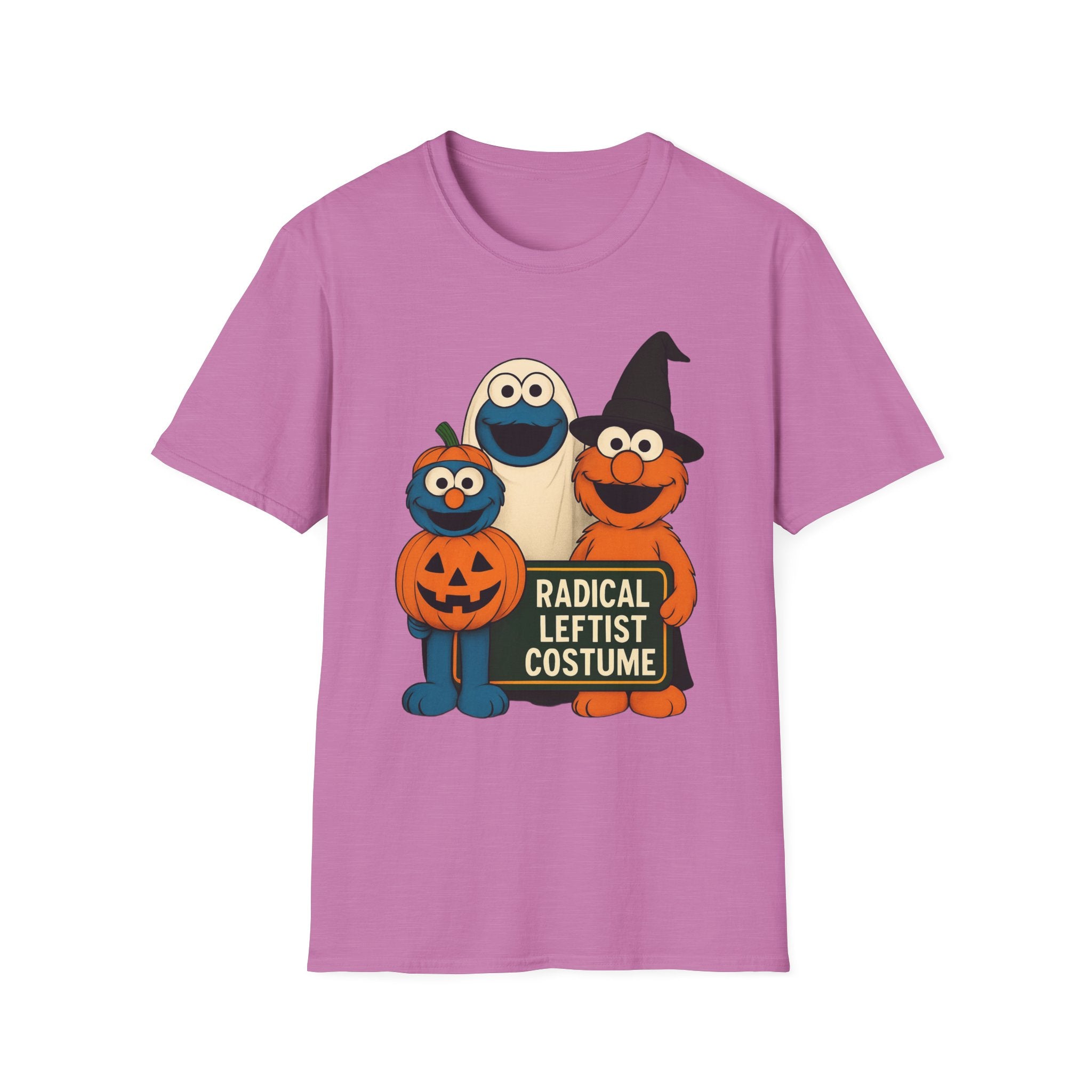 Radical Leftist Costume T-Shirt, Halloween gift Nostalgia Puppets Kindness Diversity Social Justice Anti-Trump Tee, Unisex Softstyle Top