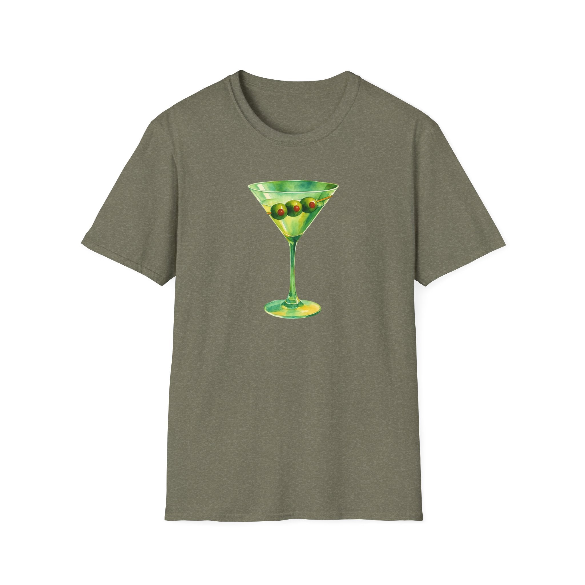 Martini Graphic T-Shirt | Unisex Softstyle Tee | Perfect for Cocktail Lovers, Parties, and Unique Gift Idea, Birthday, Summer Fun gift