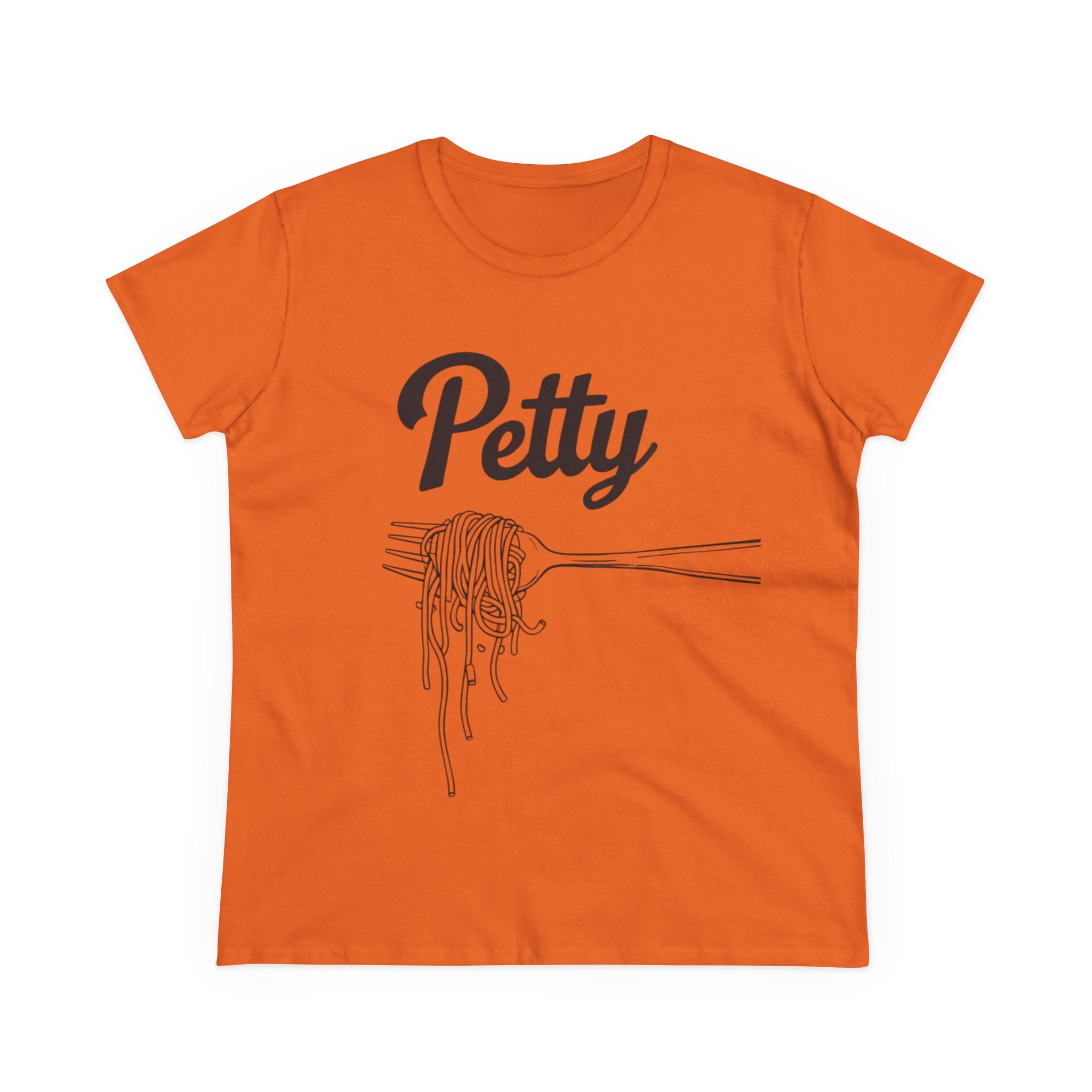 Petty spaghetti Women's Cotton Tee, Funny Graphic Tee, Casual Shirt, Gift for Foodies, Birthday Gift, Quirky Apparel gift for her