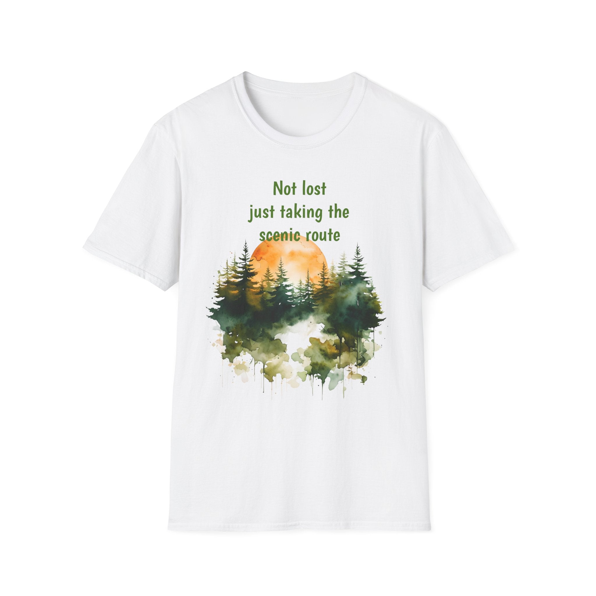 Not Lost just taking the scenic Rt Nature Lover Shirt, Unisex Scenic Route Tee, Adventure Apparel, Gift for Hikers, Outdoor Enthusiast Shirt