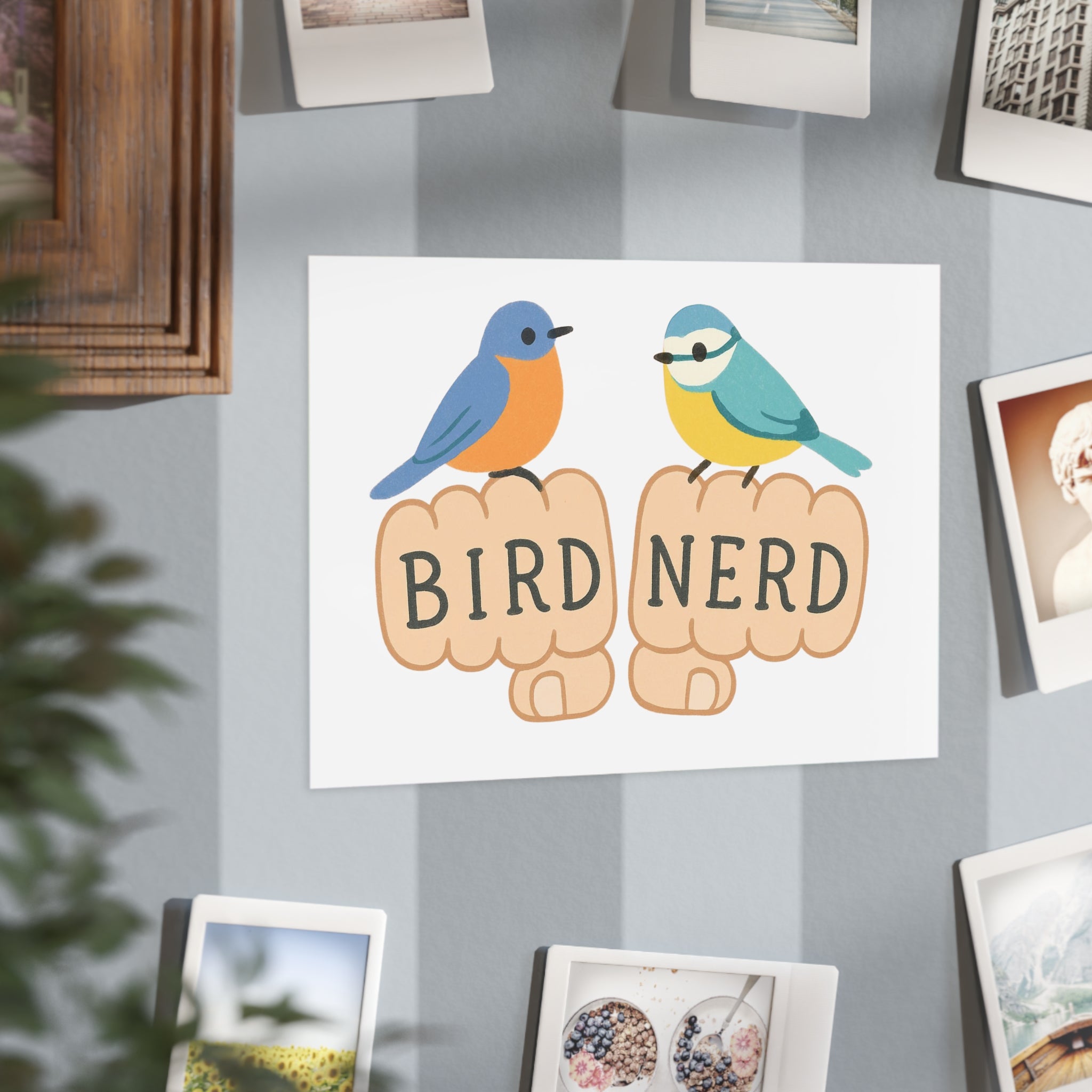 Bird Nerd Unframed Prints, Nature Lover Artwork, Bird Decor, Gift for Birdwatchers, Cute Wall Art for Home Birding gift knuckle, tattoos