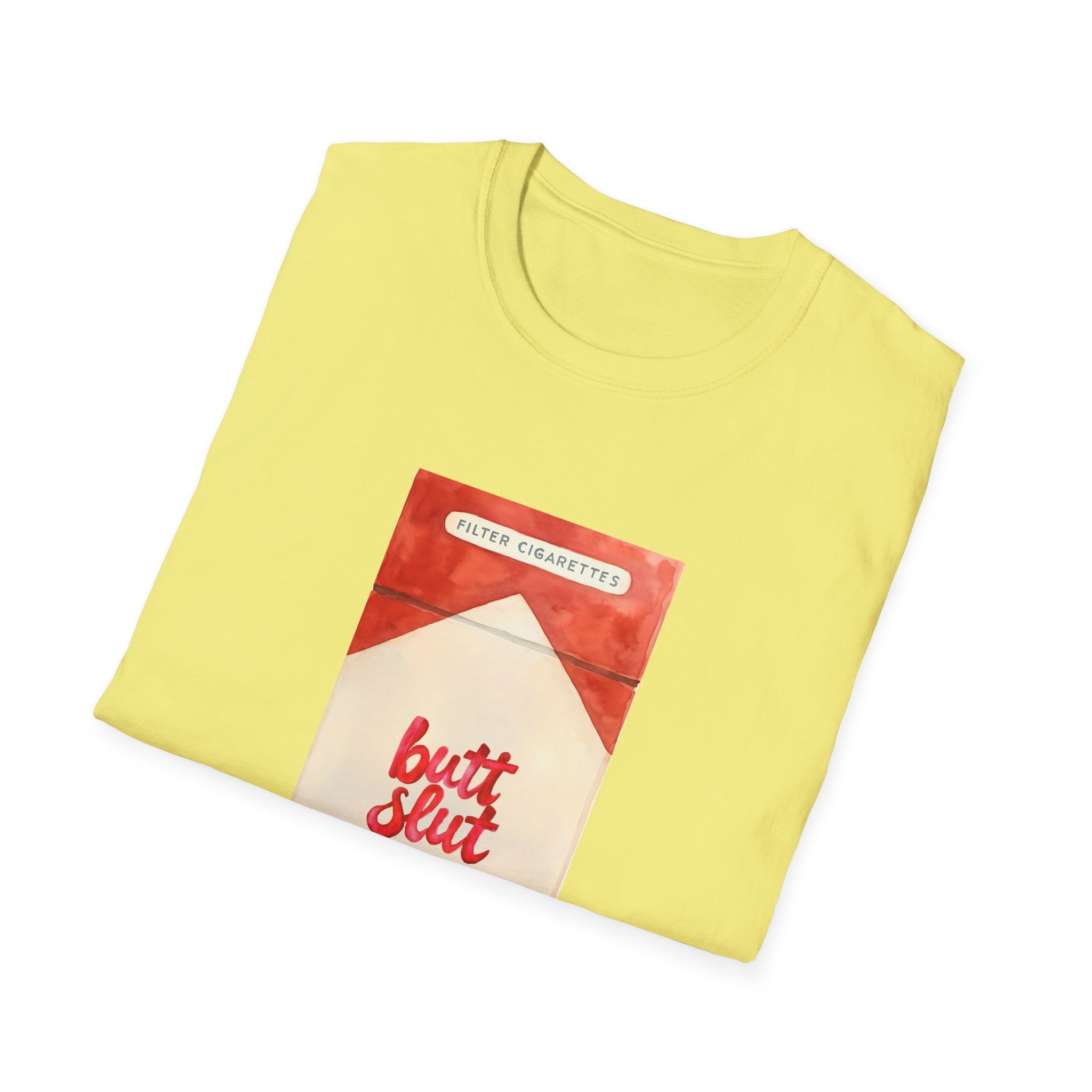 Offensive but funny Butt Slut Smoking Cigarettes Unisex Softstyle T-Shirt, Funny Tee, Inappropriate Shirt, Adult Humor Top, Graphic Tee