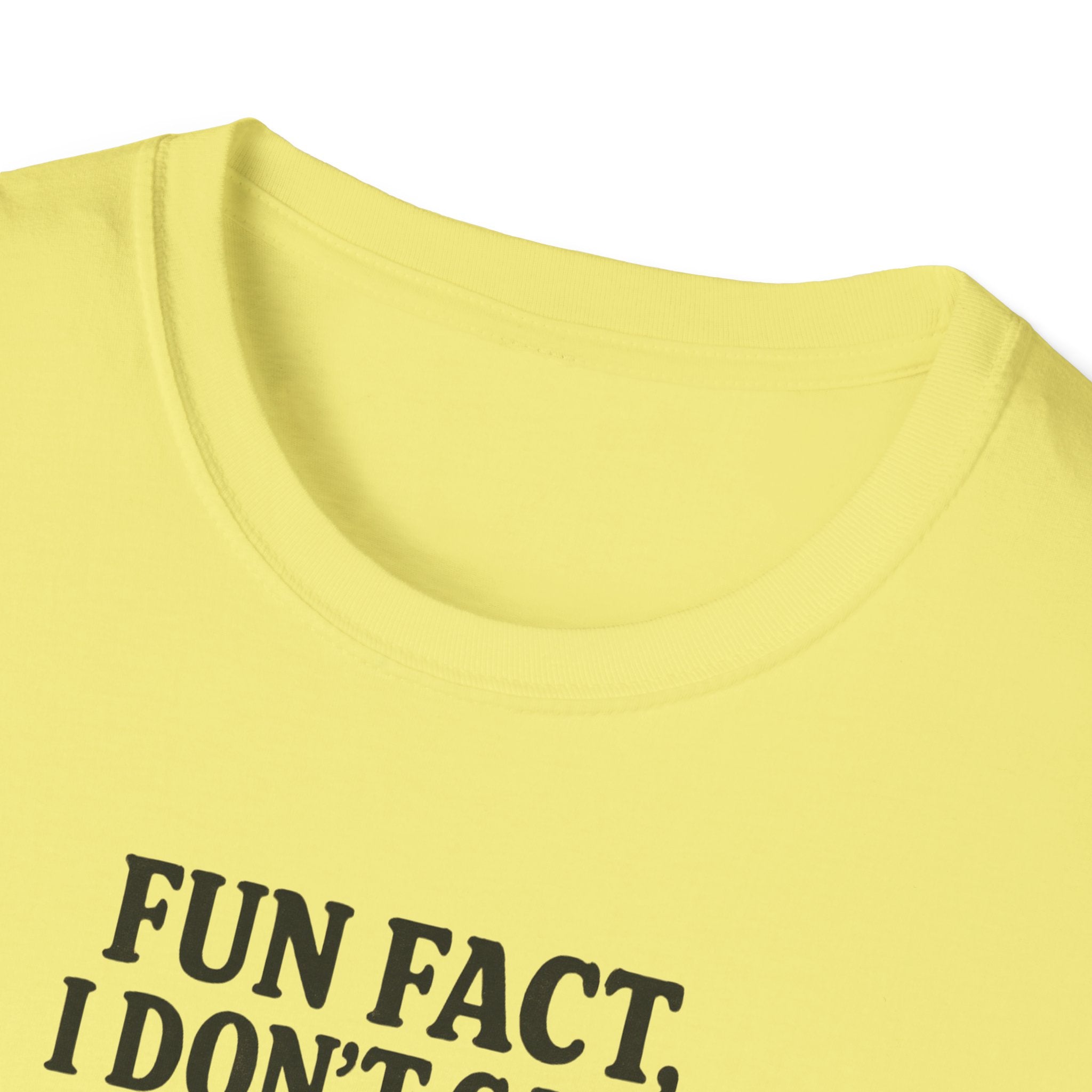 I dont care Sarcastic Cat Lover Unisex Softstyle T-Shirt, Funny Graphic Tee, Zero F's Given Animal Shirt,Humorous Tee for Cat Owners