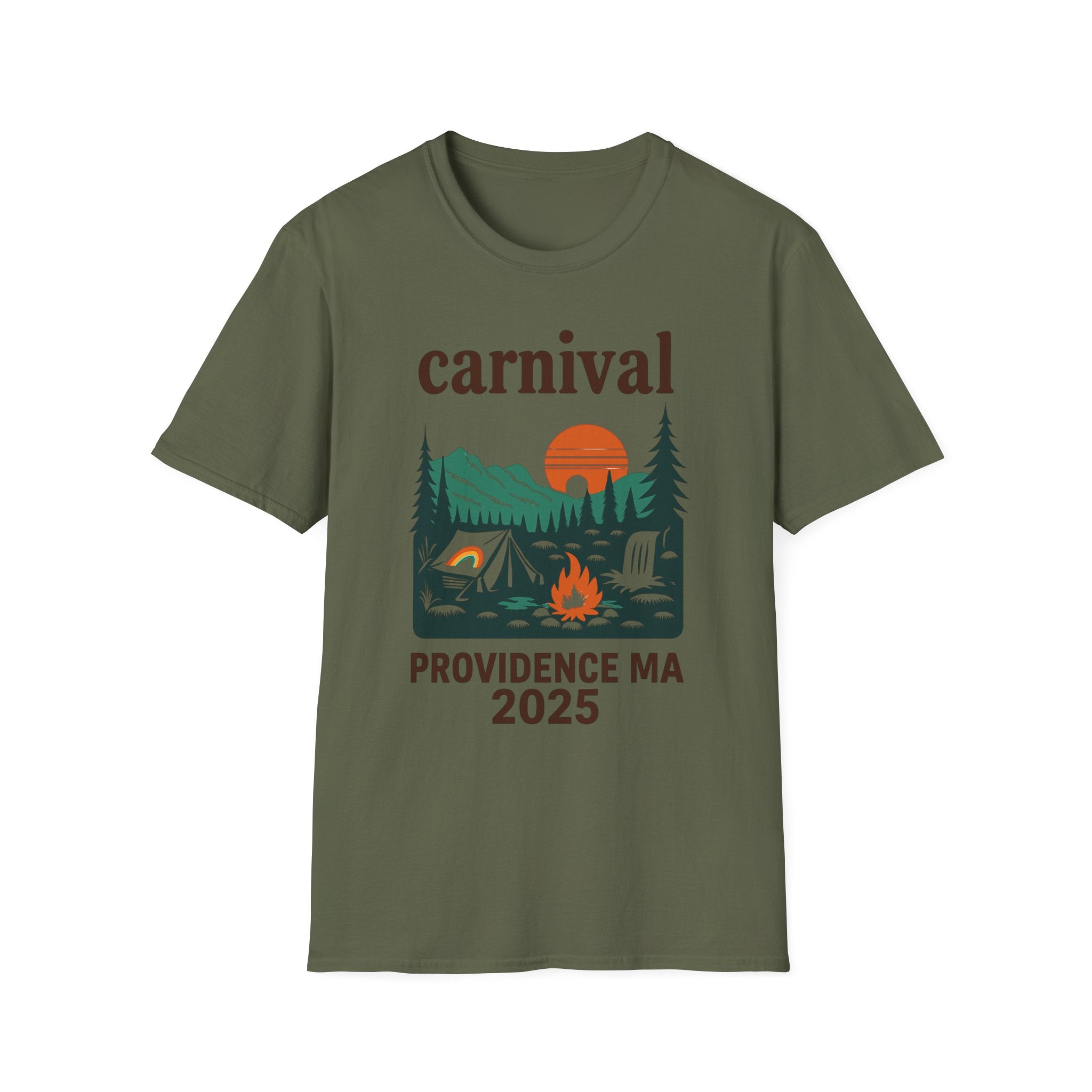 ProvinceTown maCarnival Graphic T-Shirt, Vintage Camping Tee, Unisex Softstyle Shirt, Festival , Summer Adventure Wear, Gift for Travelers