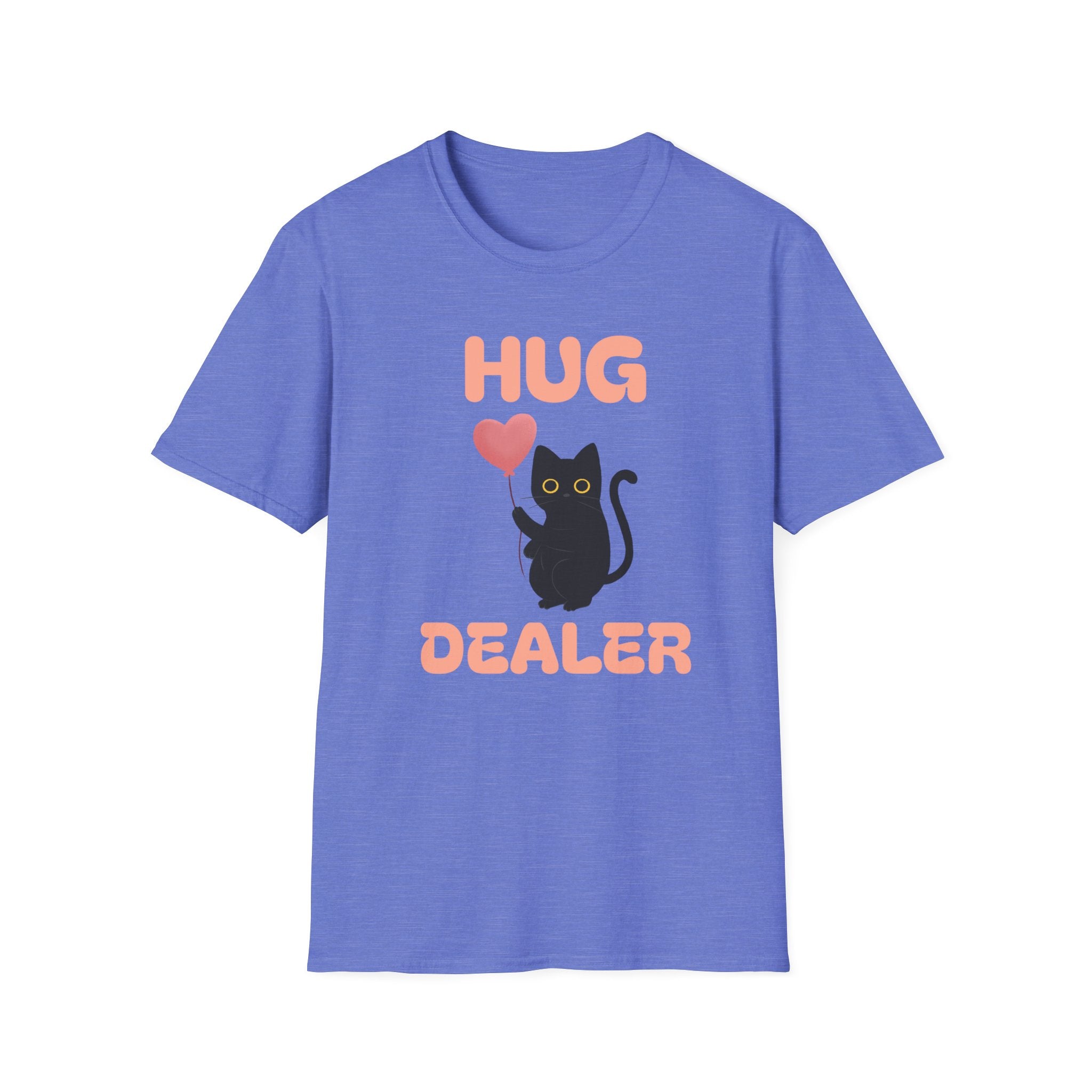 Hug Dealer fun cat Unisex Softstyle T-Shirt, Funny Cat Lover Gift, Cute Tee, Cat Mom Shirt, Trendy Graphic Tee Christmas gift sarcasm