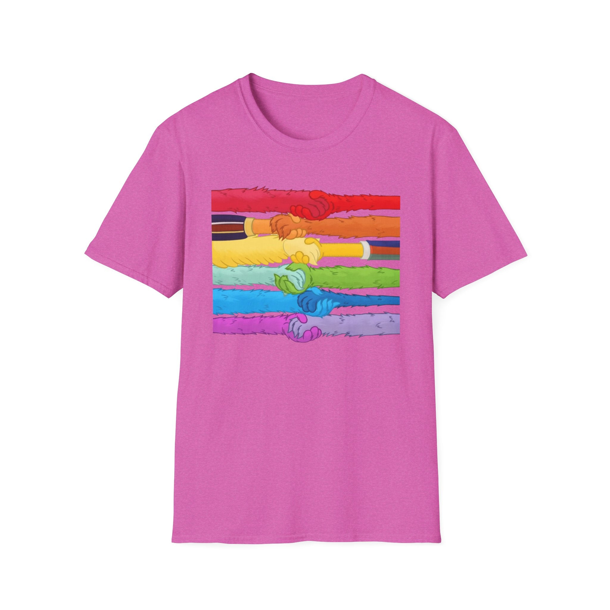 Pride Unity T-Shirt, Unisex Graphic Tee, LGBTQ+ Pride Shirt, Colorful Equality Apparel, Rainbow Friendship Tee, Support & Celebrate