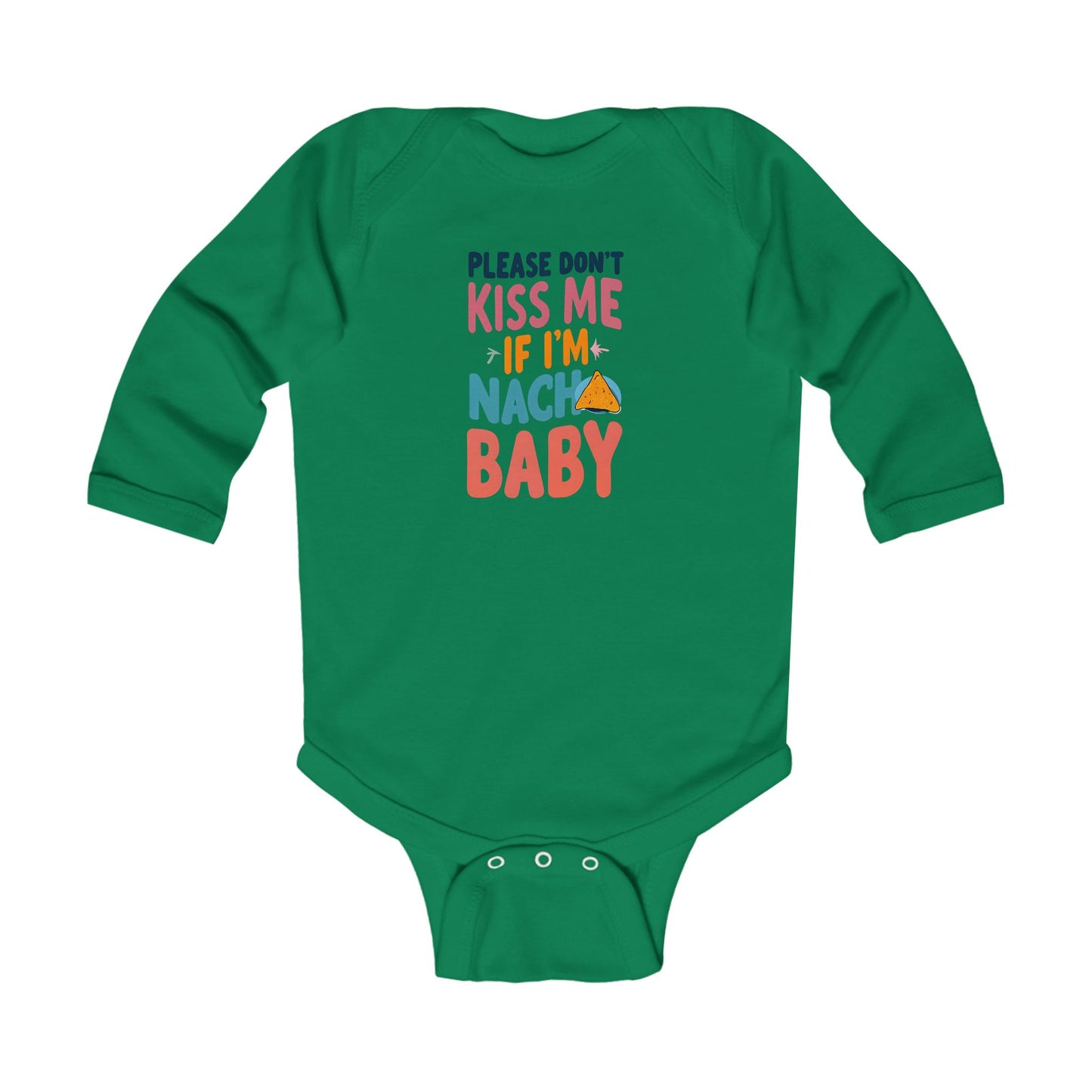 Funny Infant Long Sleeve Bodysuit, Please dont kiss me if Im not your baby. Cute Baby Clothes, Gender Neutral Baby Outfit,