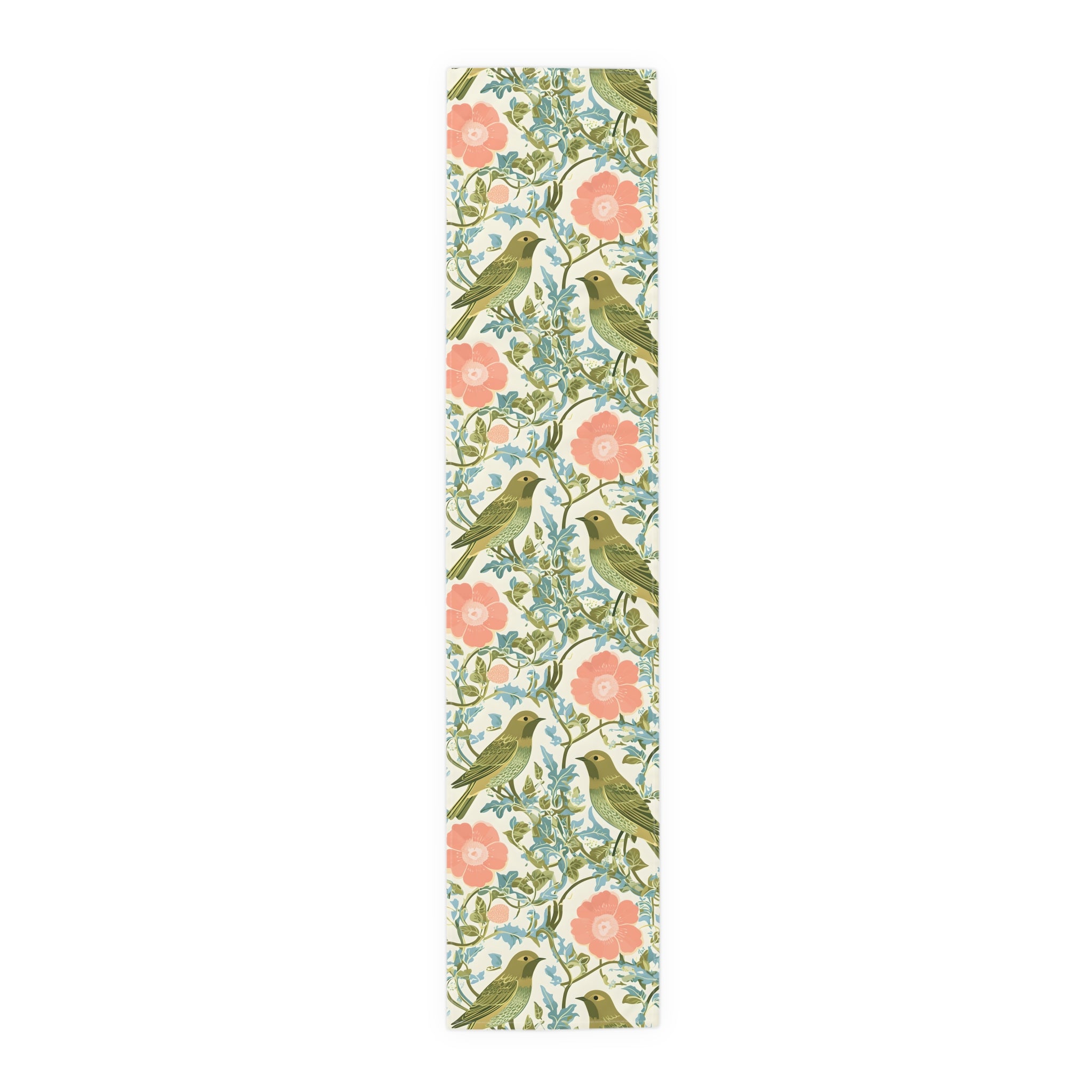 Birds and Blooms Table Runner, Cottagecore Decor, Spring Table Setting, Farmhouse Style, Gift for Home