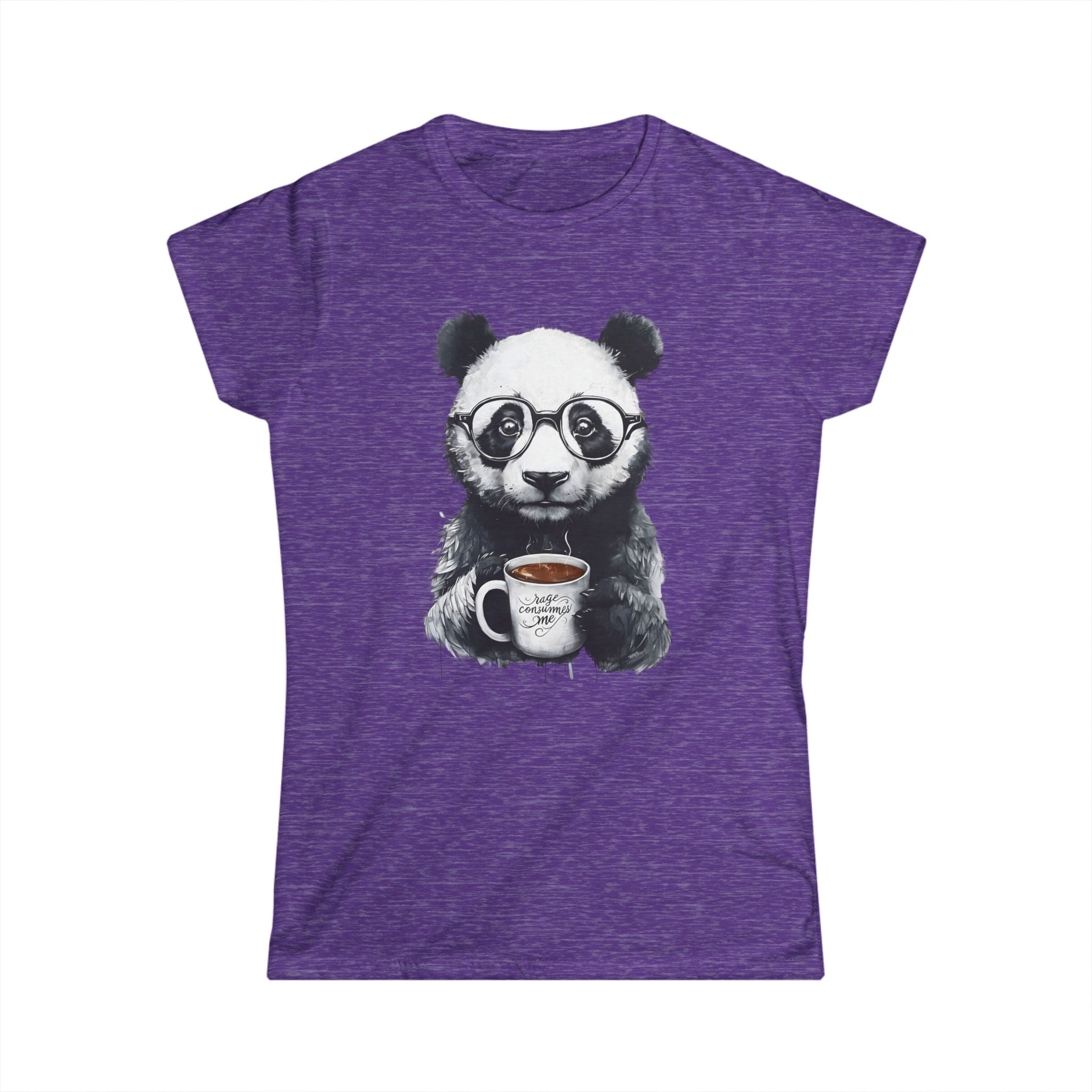 Rage consumes me panda T-Shirt, Women's Graphic Tee, Softstyle Top, Cute Animal Shirt, Funny Panda Gift