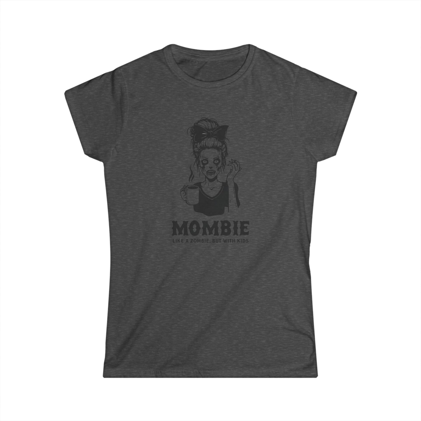 Women's Softstyle Tee - Mombie Zombie Kids, Funny Mom Shirt, Mom Life Tee, Halloween Shirt, Softstyle Tee for Women, Mom Gift