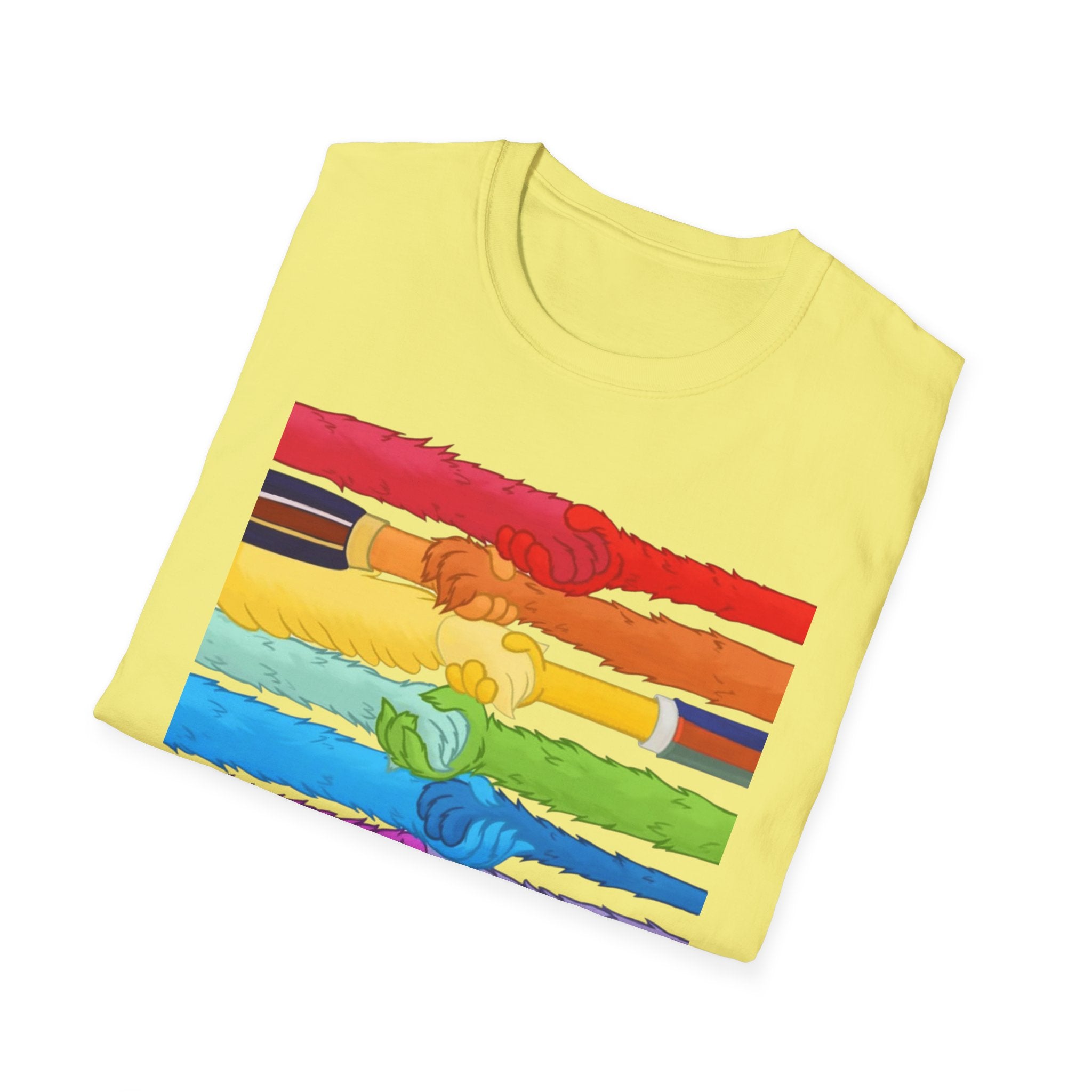 Pride Unity T-Shirt, Unisex Graphic Tee, LGBTQ+ Pride Shirt, Colorful Equality Apparel, Rainbow Friendship Tee, Support & Celebrate