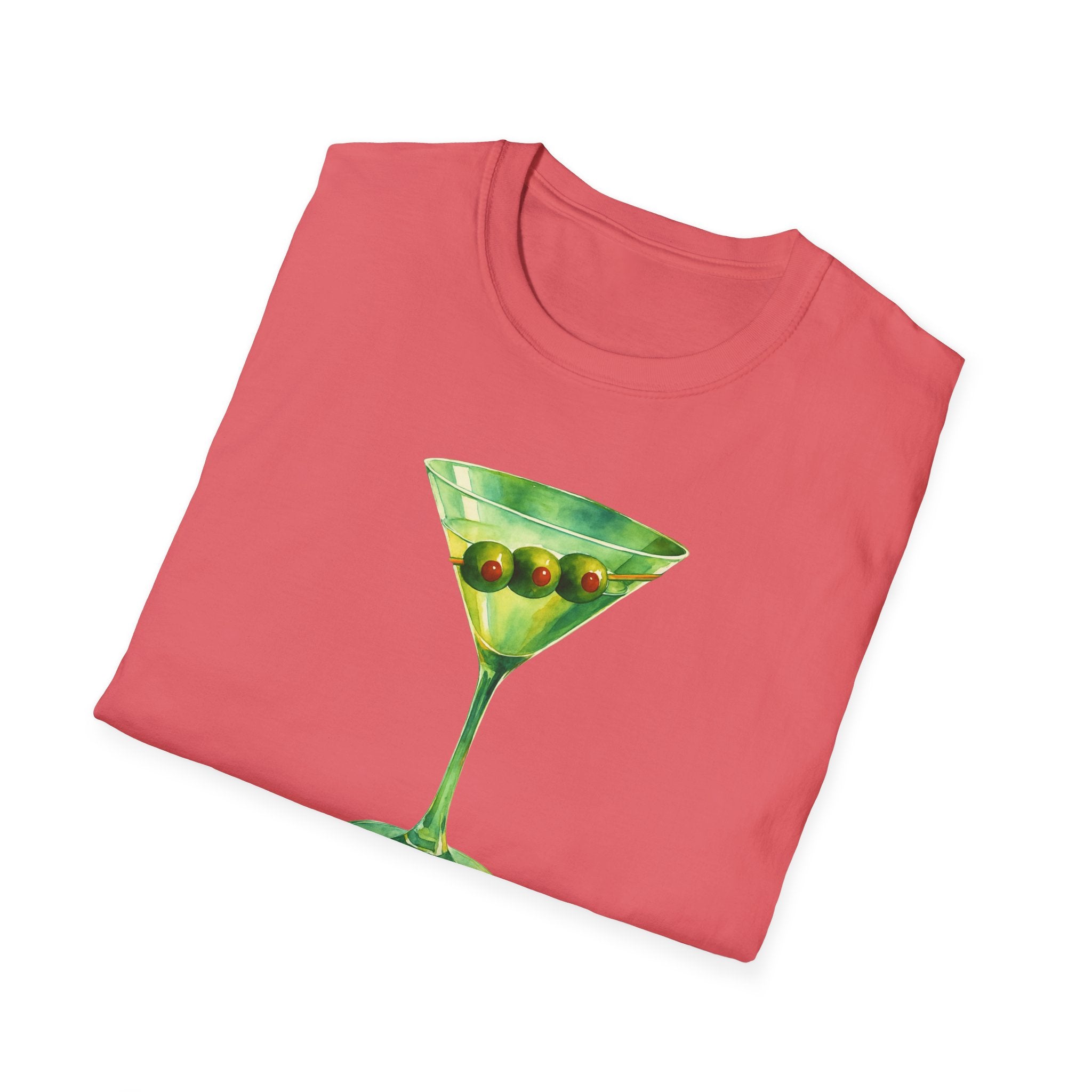 Martini Graphic T-Shirt | Unisex Softstyle Tee | Perfect for Cocktail Lovers, Parties, and Unique Gift Idea, Birthday, Summer Fun gift