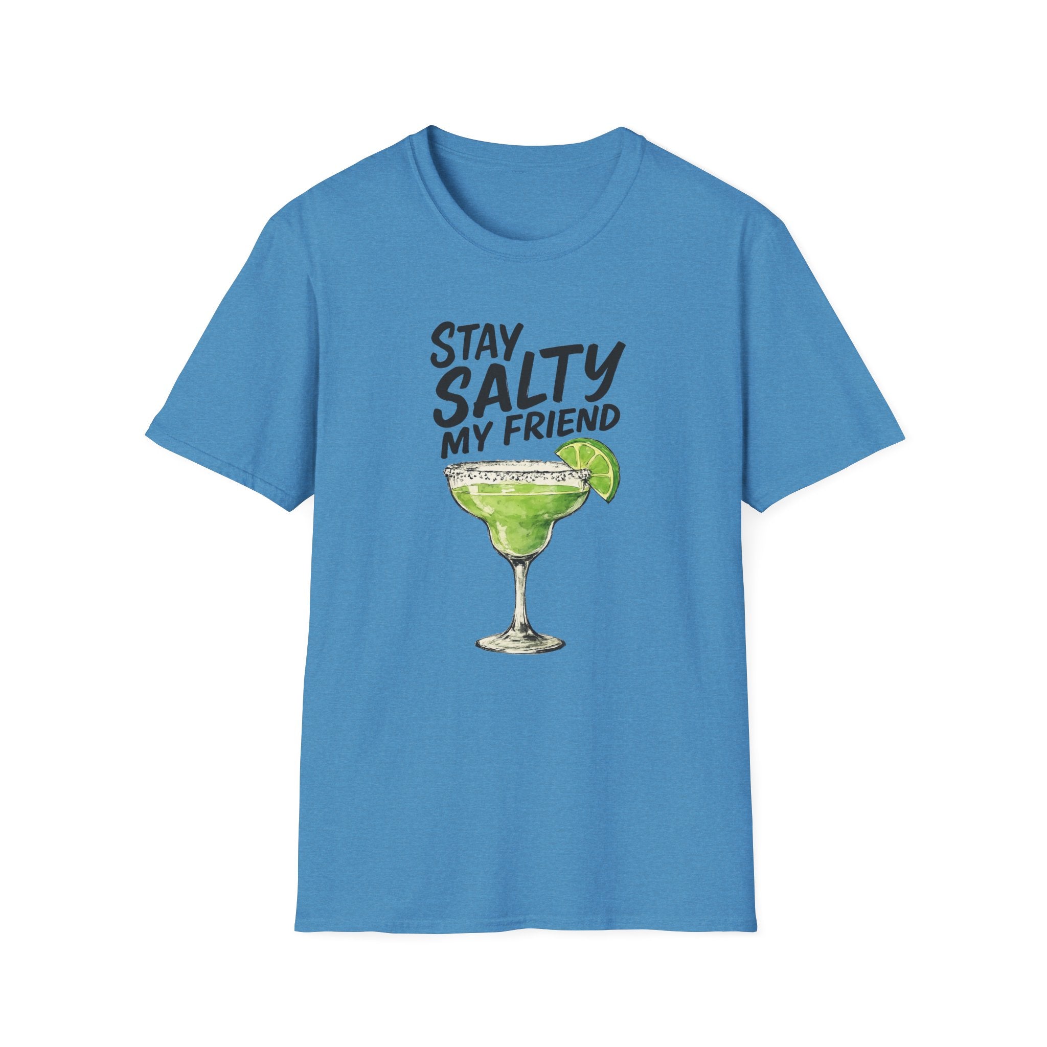 Stay Salty my friend Margarita Cocktail T-shirt, Tequila Drink Party Tee, Unisex Softstyle Top, Funny Graphic Shirt