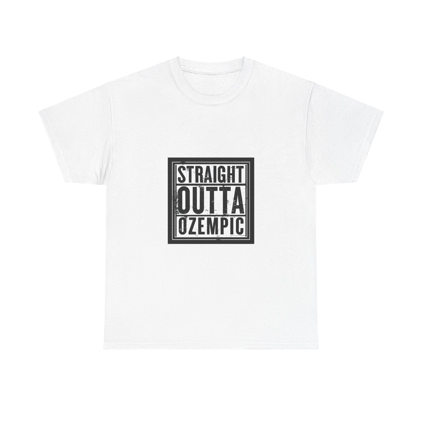 Unisex Tee, Funny Straight Outta Ozempic Design, Sarcastic Graphic Tee, Humor T-Shirt, Health Gift, Medication Joke Shirt