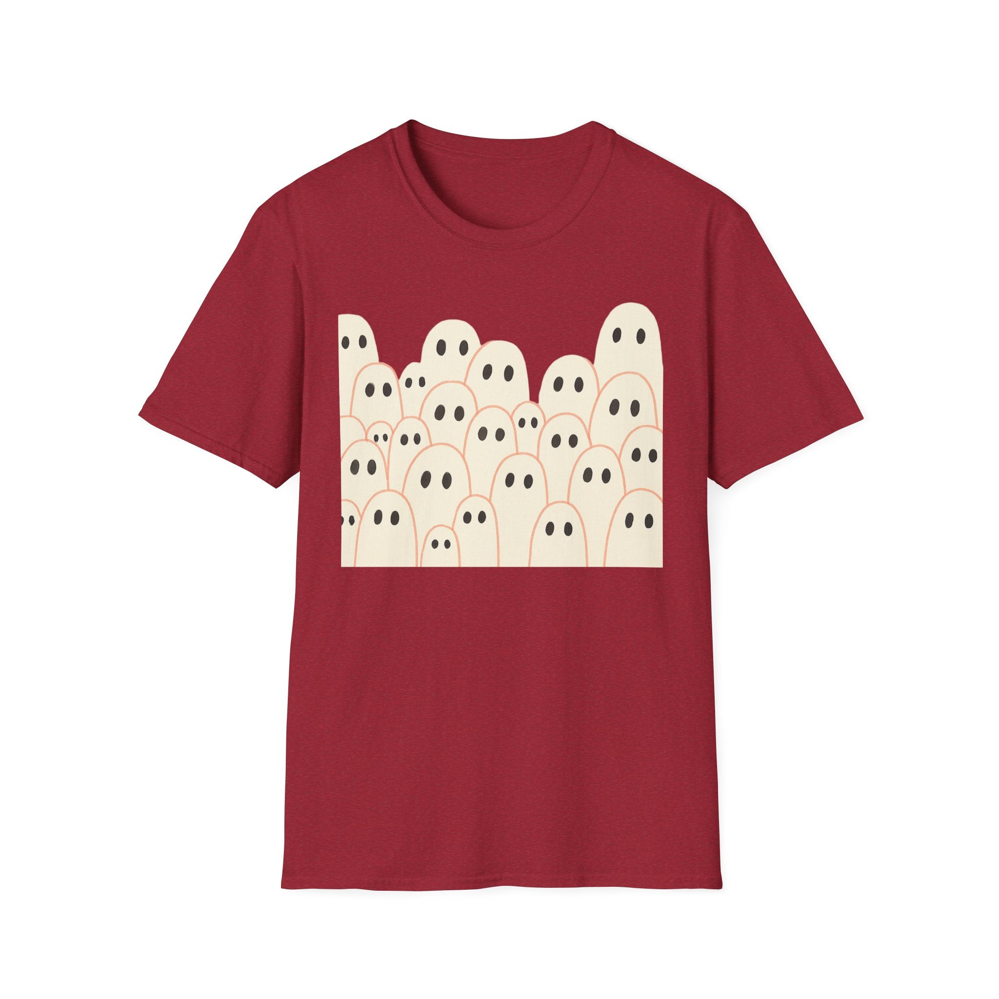 Ghost Spooky Cute Goth Halloween Unisex Softstyle T-Shirt, Halloween Shirt, Ghost Lover Gift, Halloween Costume, Halloween Party Tee, Gothic