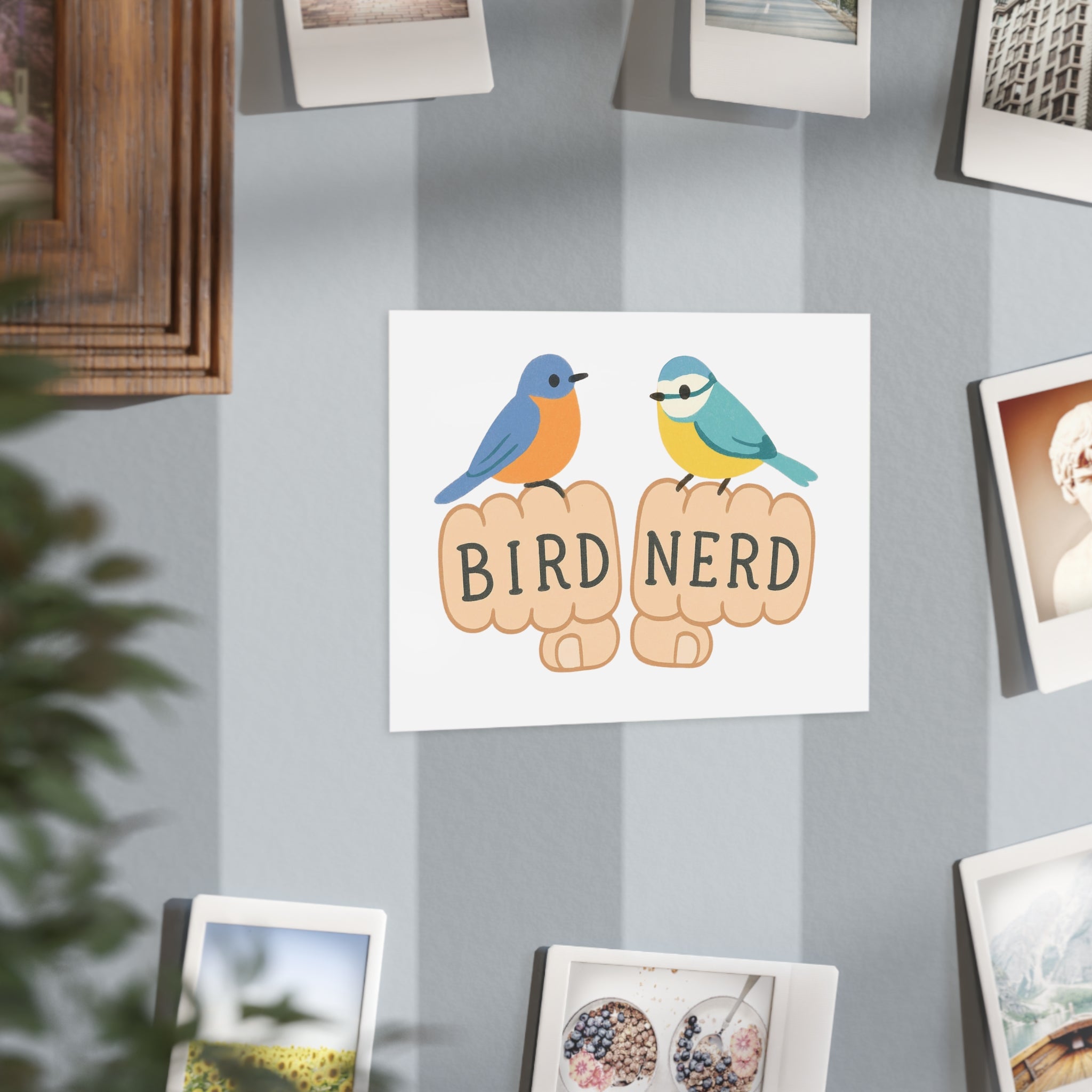 Bird Nerd Unframed Prints, Nature Lover Artwork, Bird Decor, Gift for Birdwatchers, Cute Wall Art for Home Birding gift knuckle, tattoos