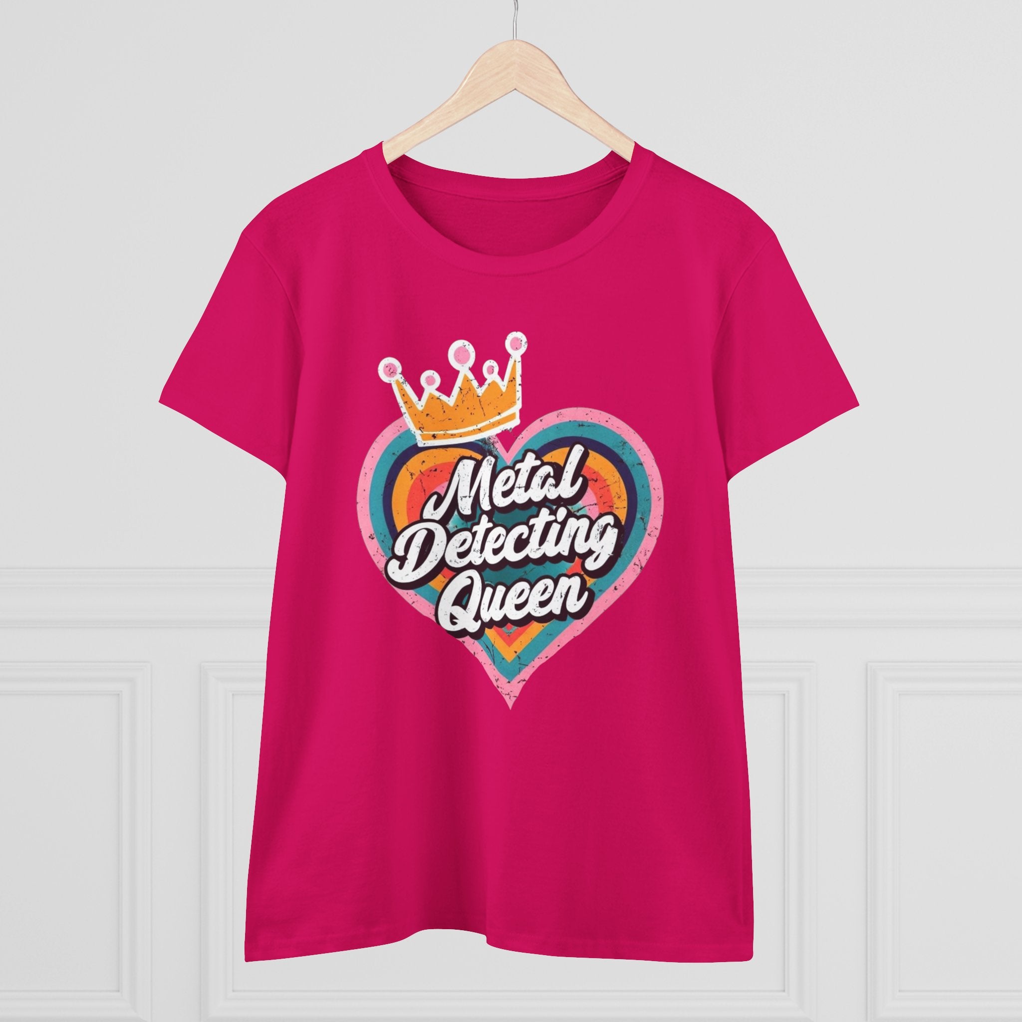 Metal Detecting Queen T-Shirt, Fun Tee for Hobbyists, Gift for Treasure Hunters, Everyday Casual Wear, Perfect for Outdoors