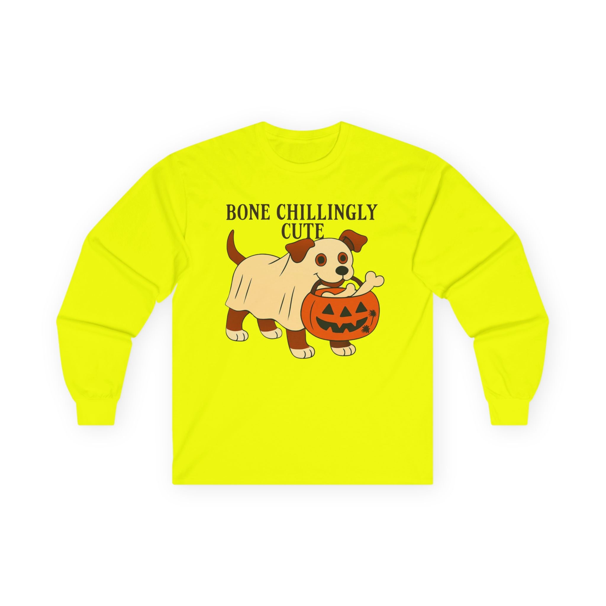 Halloween Dog Costume Tee, Spooky Dog Lover Shirt, Trick-or-Treating Long Sleeve Top, Bone Chilling Cute Unisex Shirt, Halloween Tee, Dog
