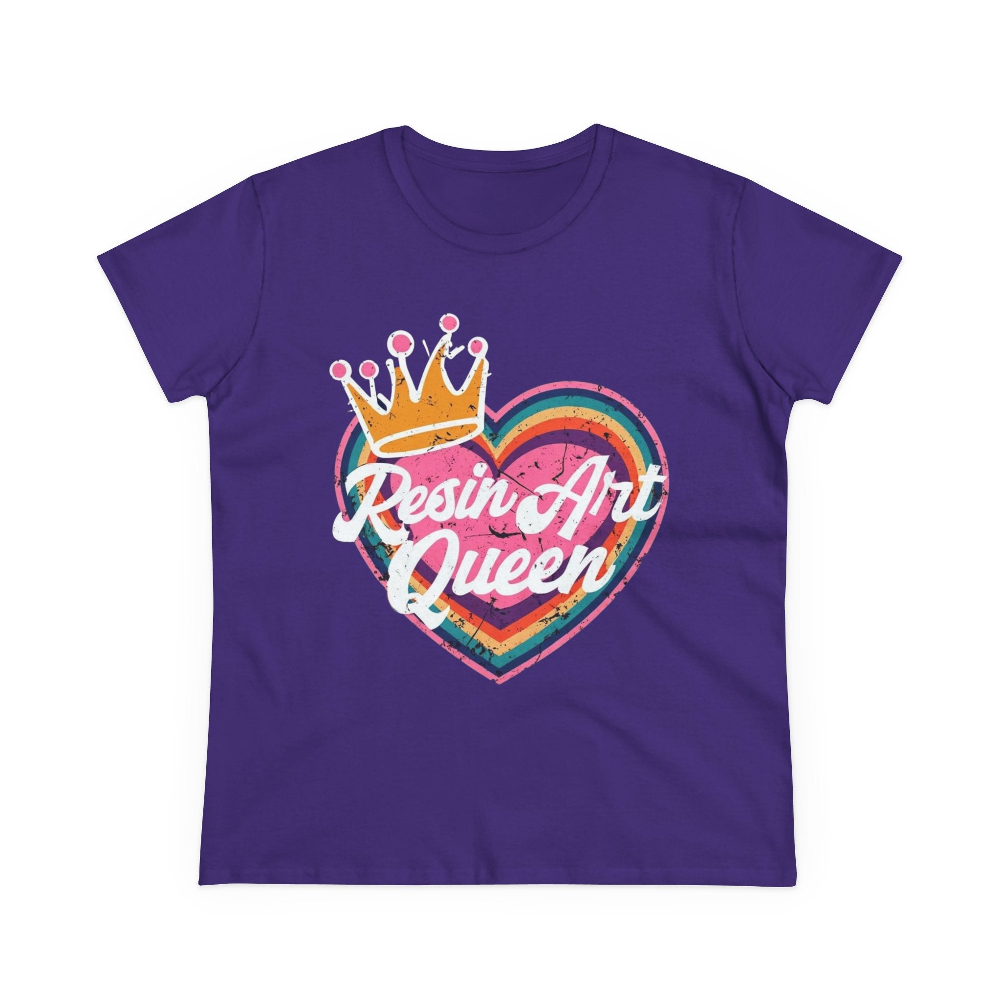 Resin Art Queen Tee - Fun, Colorful Cotton Shirt for Art Lovers, Gifts, Festivals, Home Parties, Creative Outfits