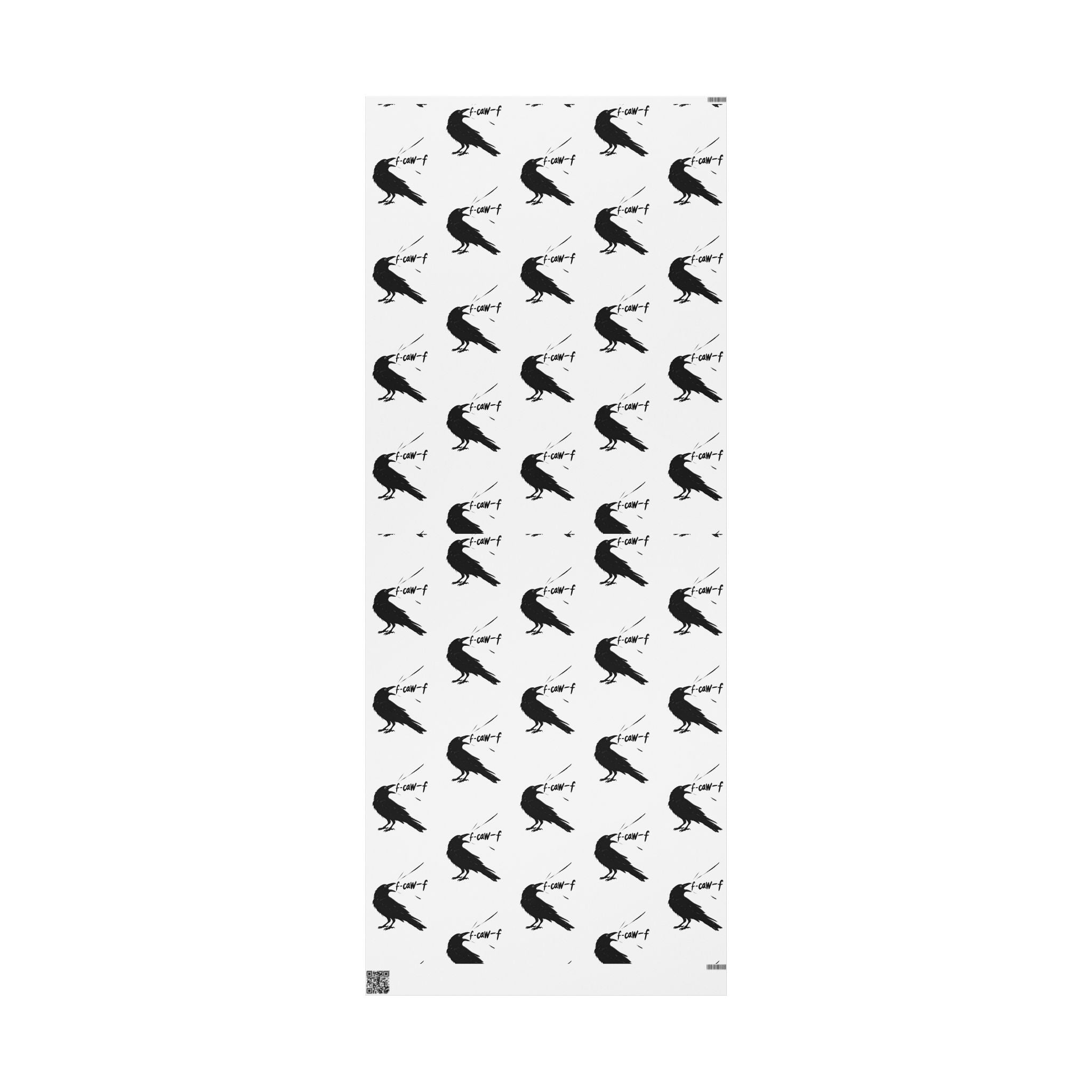 F-Caw-F. F*ck Off! Crow Wrapping Paper funny, sarcastic, crow, lover, edgy, wrapping, and gift paper