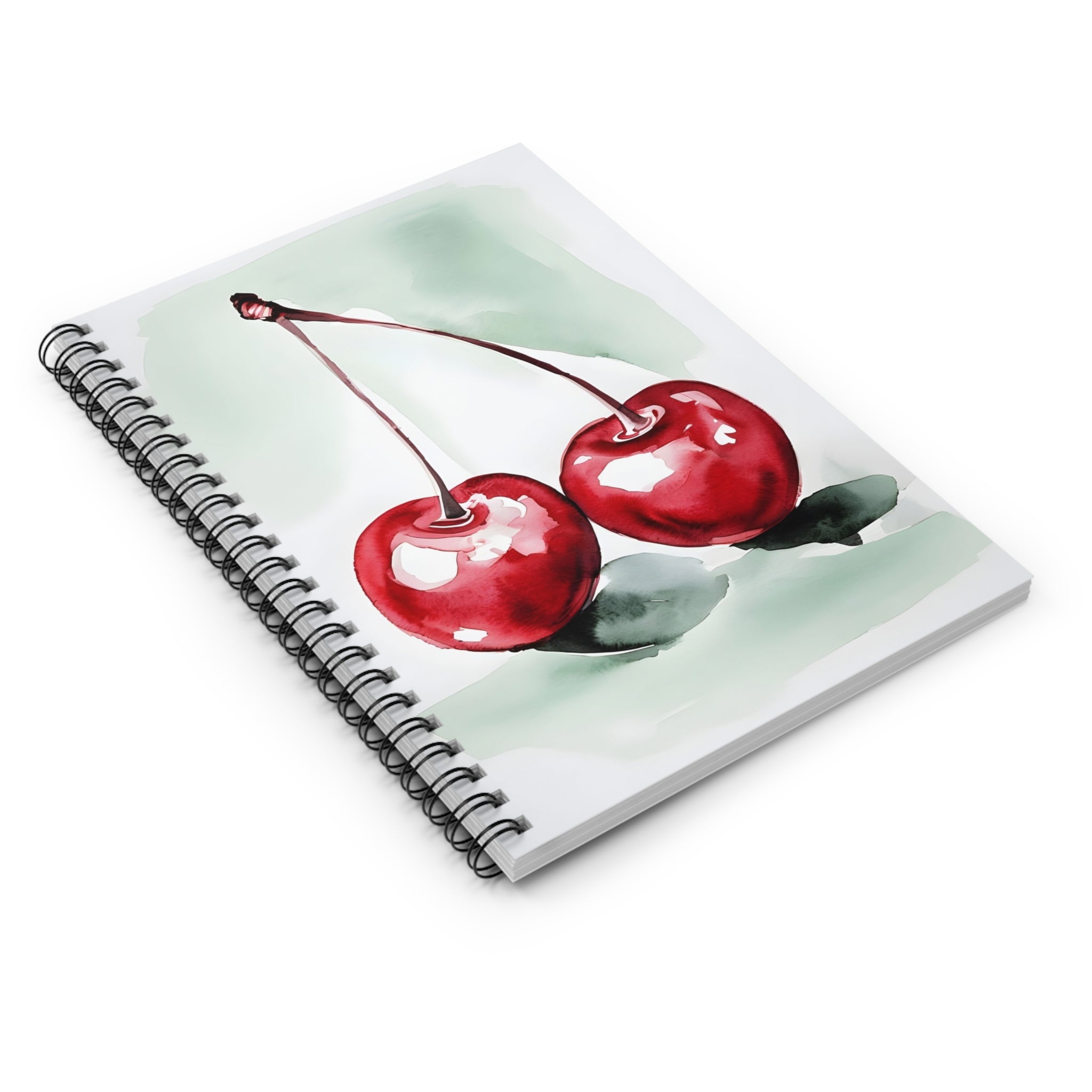 Spiral Notebook - Cherries Print Back to school notebook Fruit fun cherries gift for graduation writers gift