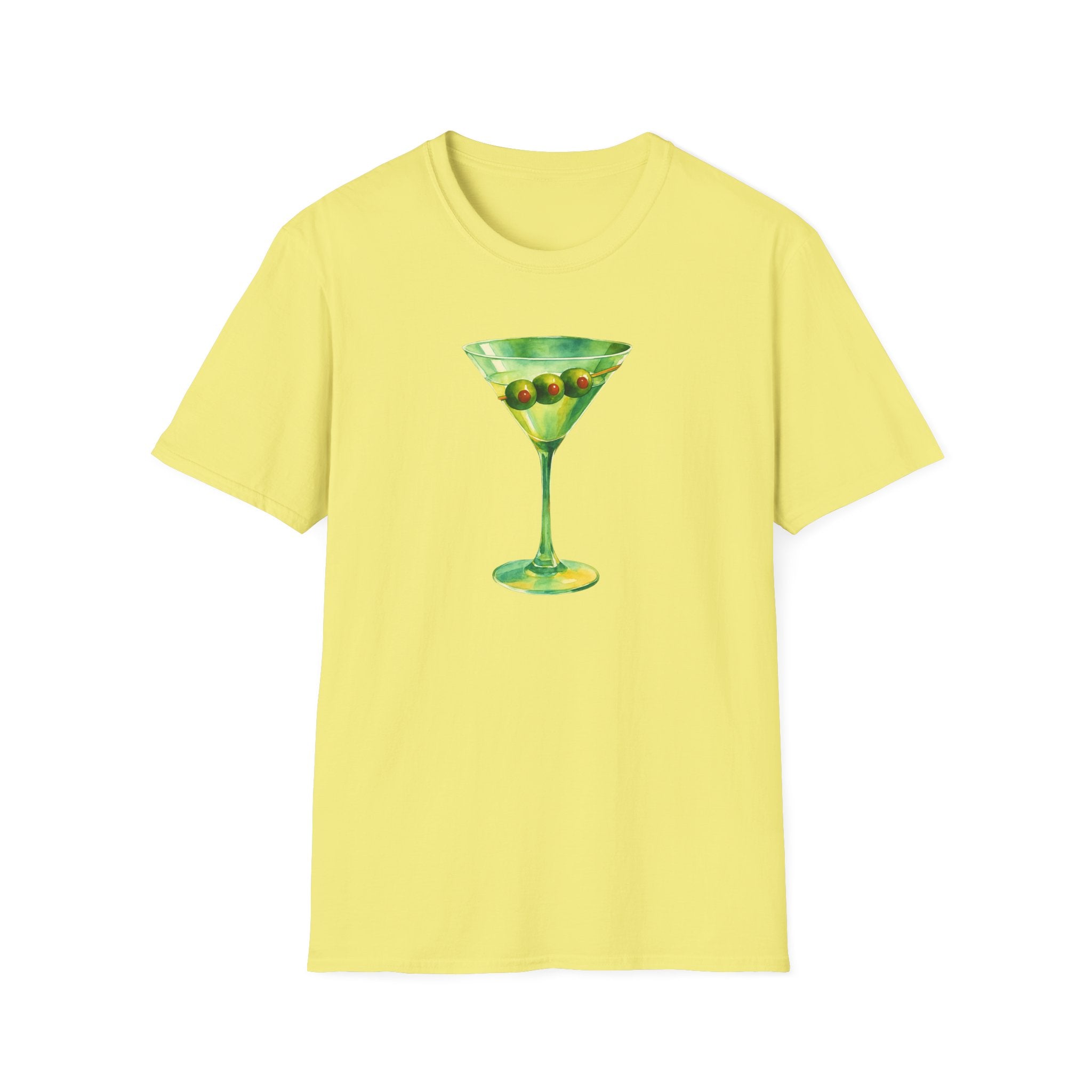 Martini Graphic T-Shirt | Unisex Softstyle Tee | Perfect for Cocktail Lovers, Parties, and Unique Gift Idea, Birthday, Summer Fun gift