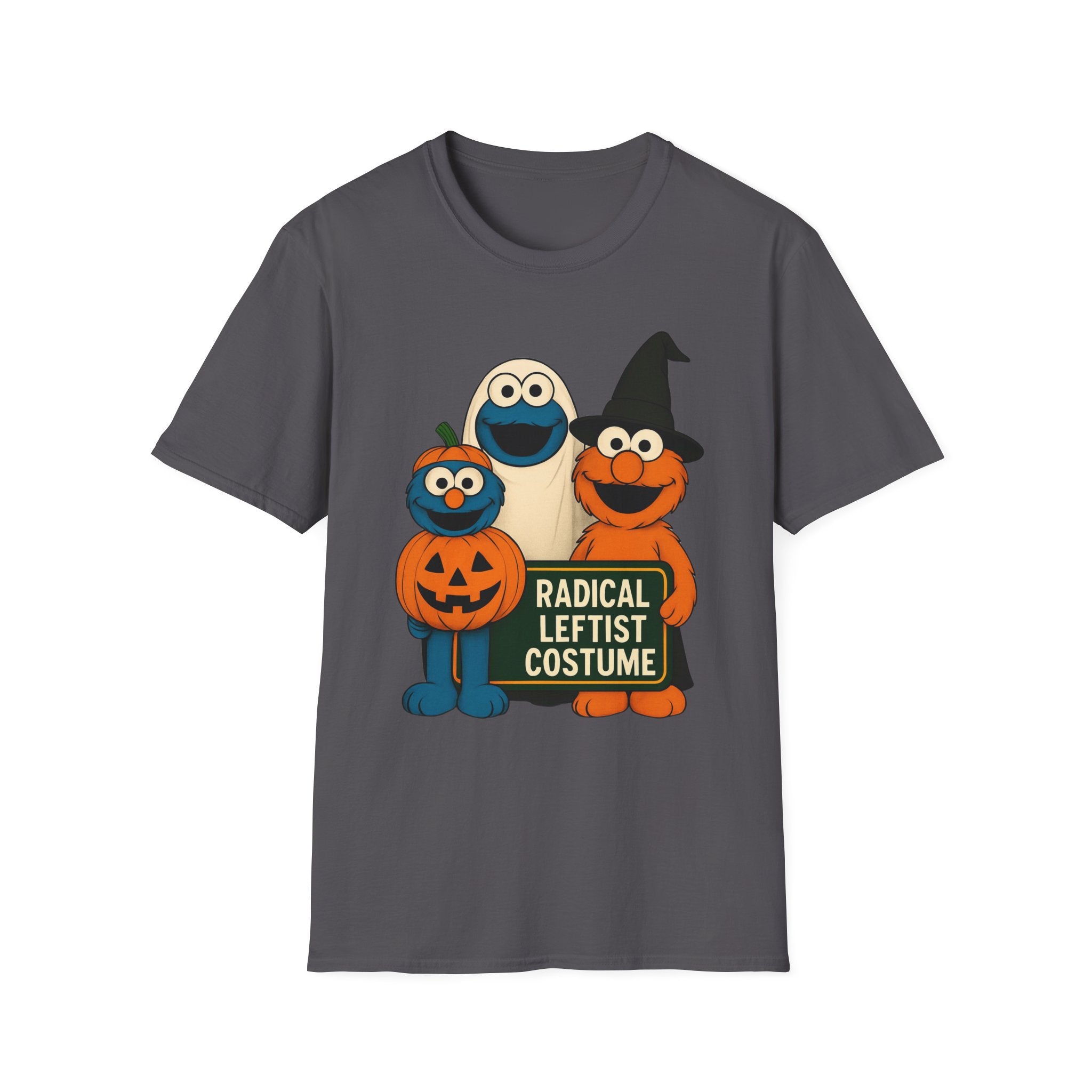 Radical Leftist Costume T-Shirt, Halloween gift Nostalgia Puppets Kindness Diversity Social Justice Anti-Trump Tee, Unisex Softstyle Top