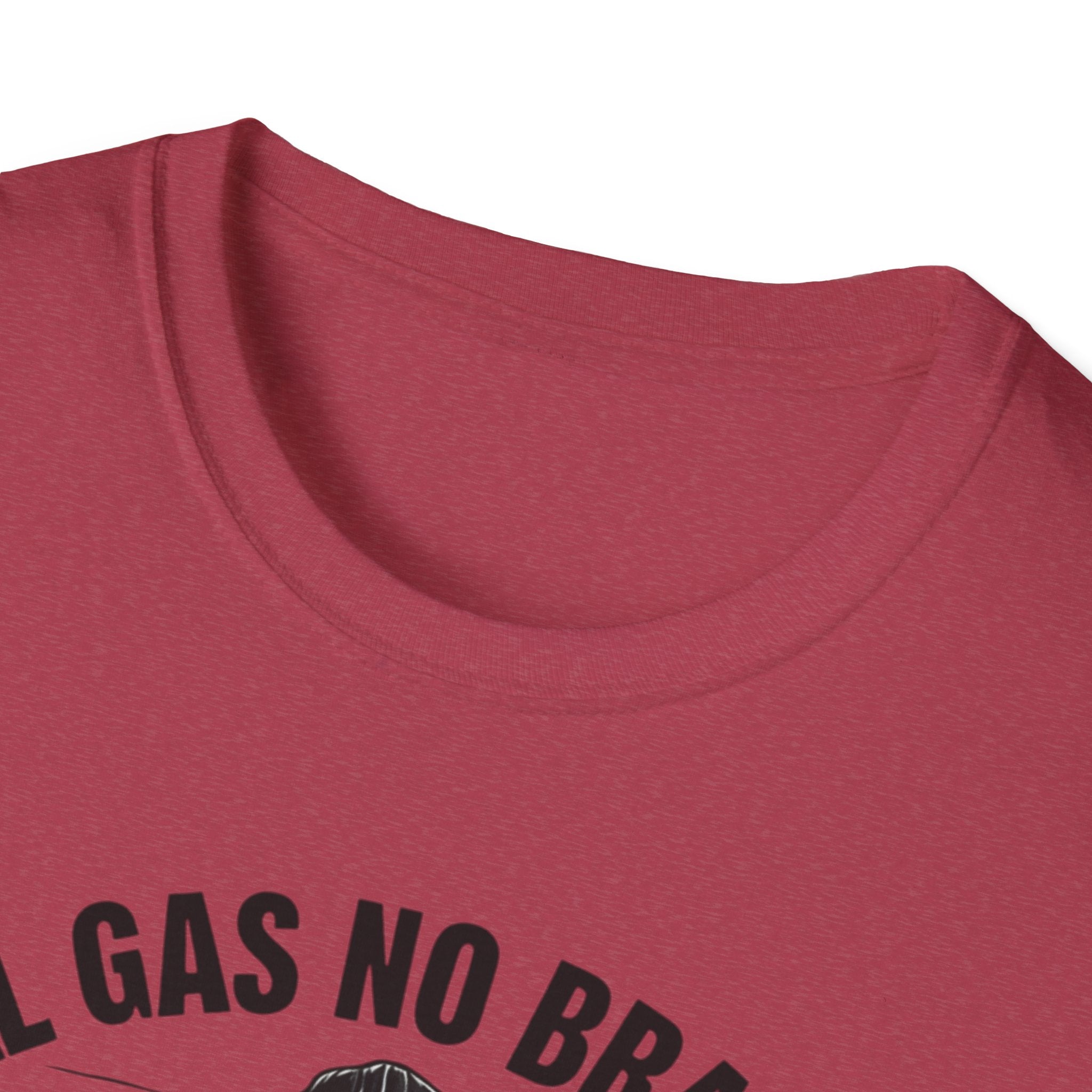 All Gas No Brakes Tee, Beach Party Skull Unisex Softstyle T-Shirt, Summer Skeleton Shirt, Vacation Graphic Top, Surfing Skeleton Apparel