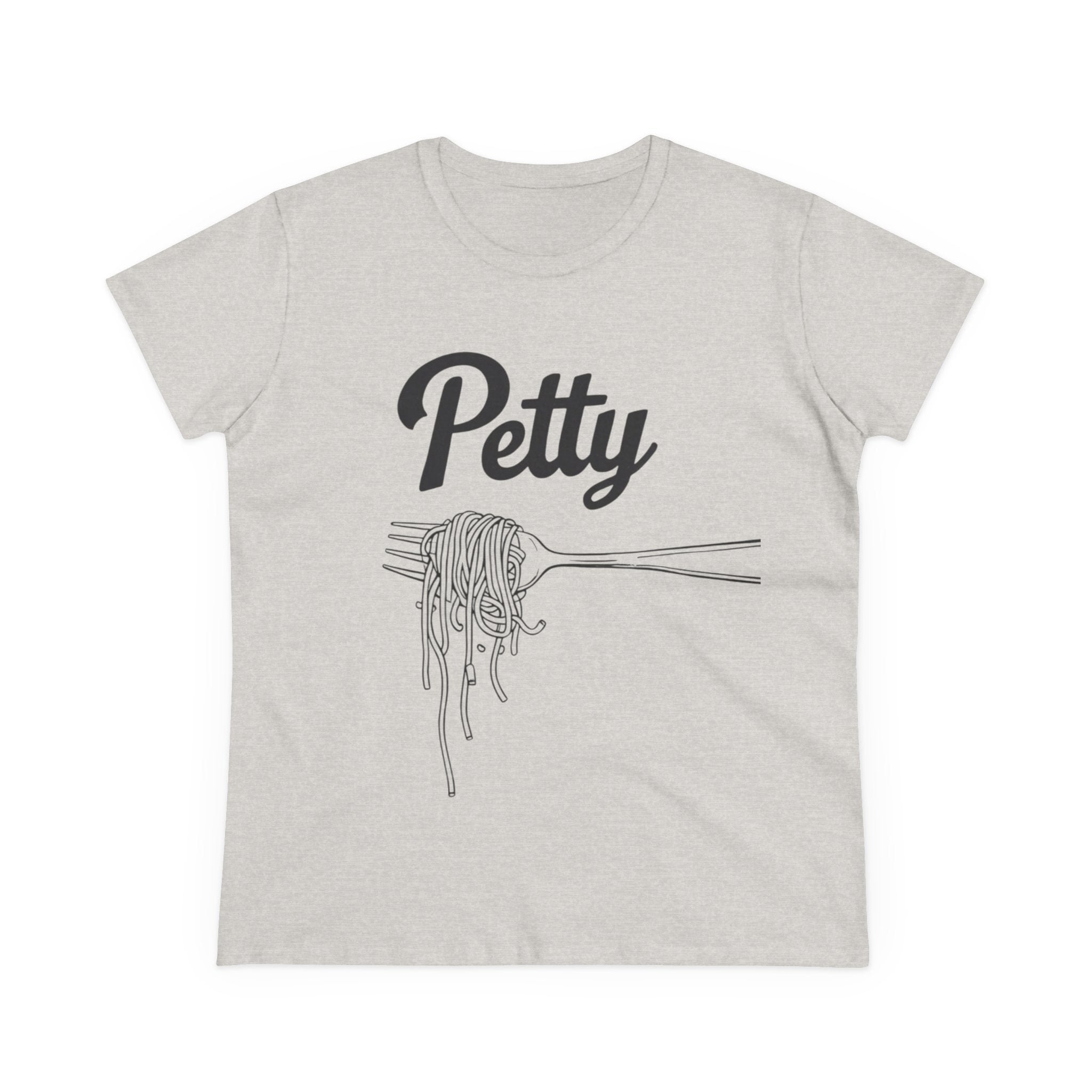 Petty spaghetti Women's Cotton Tee, Funny Graphic Tee, Casual Shirt, Gift for Foodies, Birthday Gift, Quirky Apparel gift for her