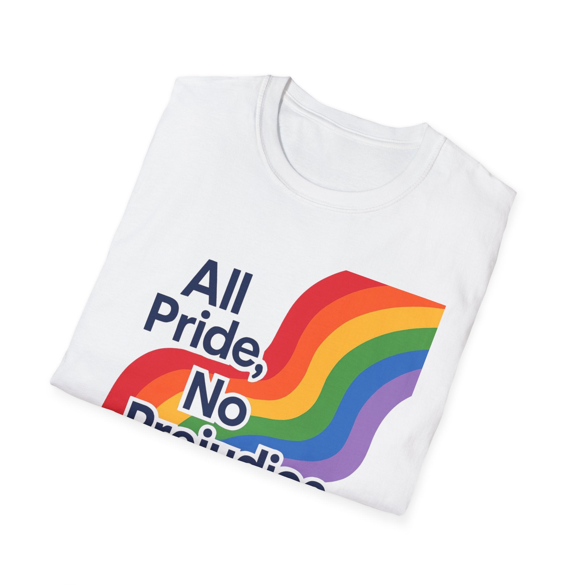 All pride no prejudice Pride Awareness Tee rainbow gift social justice T shirt
