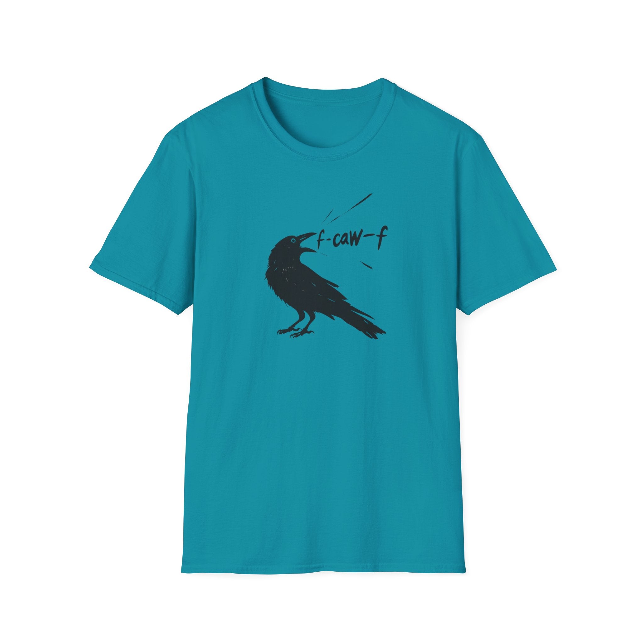 F Off Crow Bird Lover F-Caw-F Fresh Mouth Unisex Softstyle T-Shirt, F Off Tee, Gift for Bird Enthusiasts, Sarcastic Graphic Tee, Unique