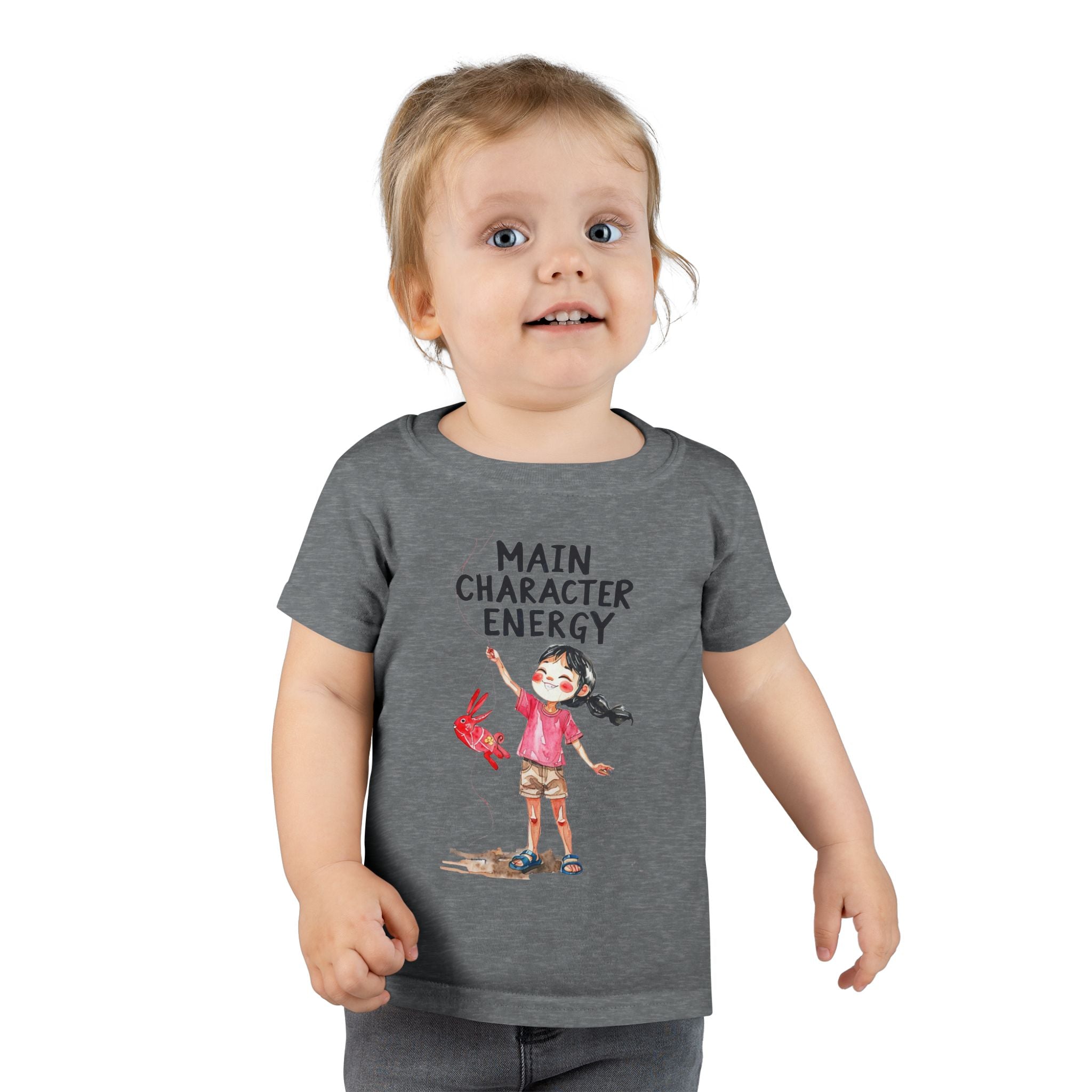 Main Character Energy Toddler T-Shirt, Playful Kids Tee, Birthday Gift, Children's Apparel, Cute Graphic Shirt