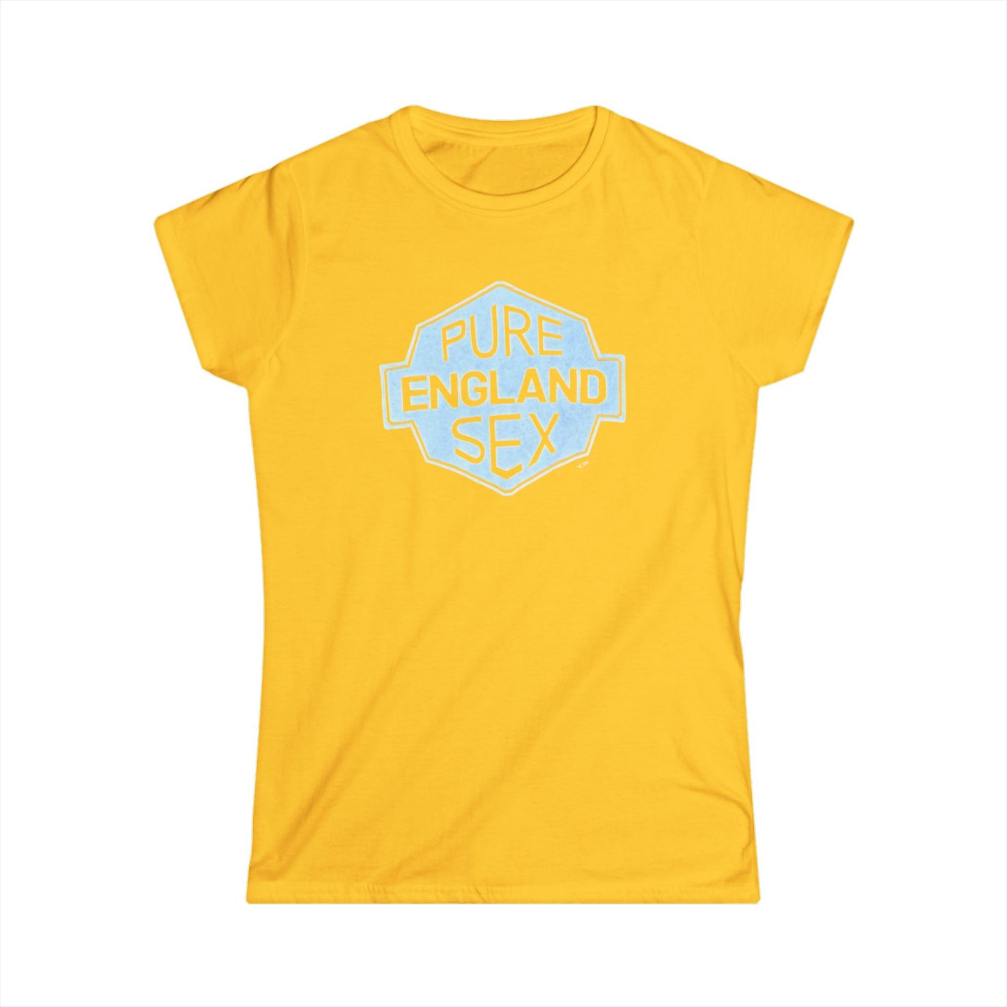 Pure England Sex Tee, Casual Women's Shirt, Funny Graphic Top, Gift for Her, Summer Fashion, Trendy Softstyle Tee white lotus