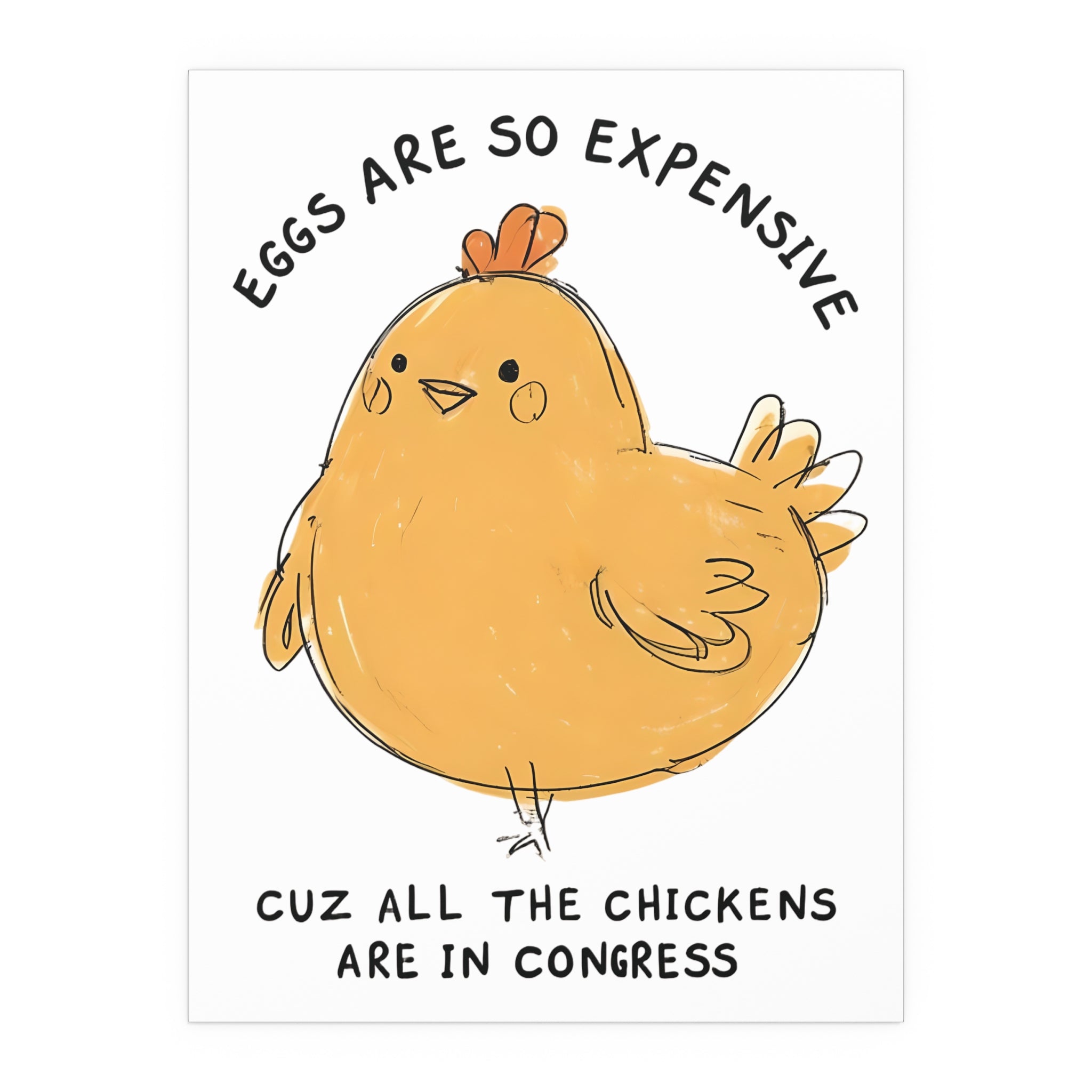 Eggs are Expensive Protest Sign Print, Wall Art, Home Decor, Funny Poster Gift, Indoor Outdoor Art Silk Poster, anti Trump