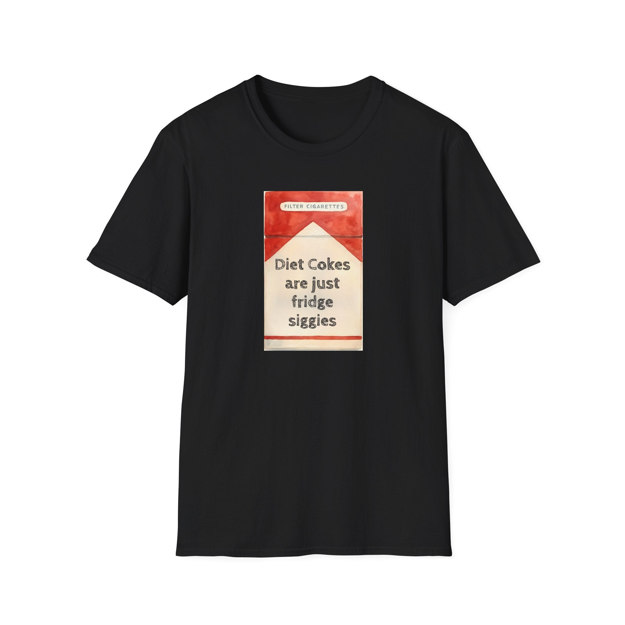 Retro Cool Diet Cola Unisex Softstyle T-Shirt, Fridge Siggies Smokers Gift Tee, Vintage Soda Pop Shirt smoker gift reds