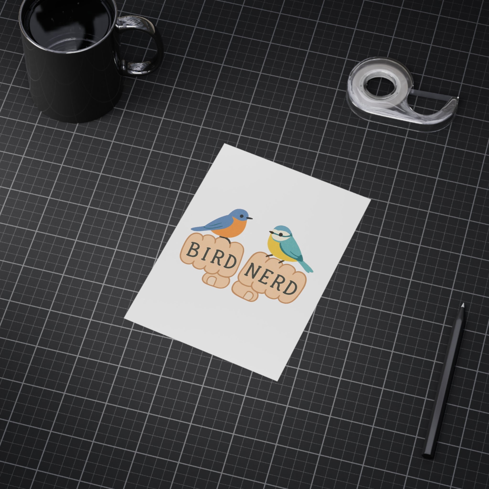 Bird Nerd Unframed Prints, Nature Lover Artwork, Bird Decor, Gift for Birdwatchers, Cute Wall Art for Home Birding gift knuckle, tattoos