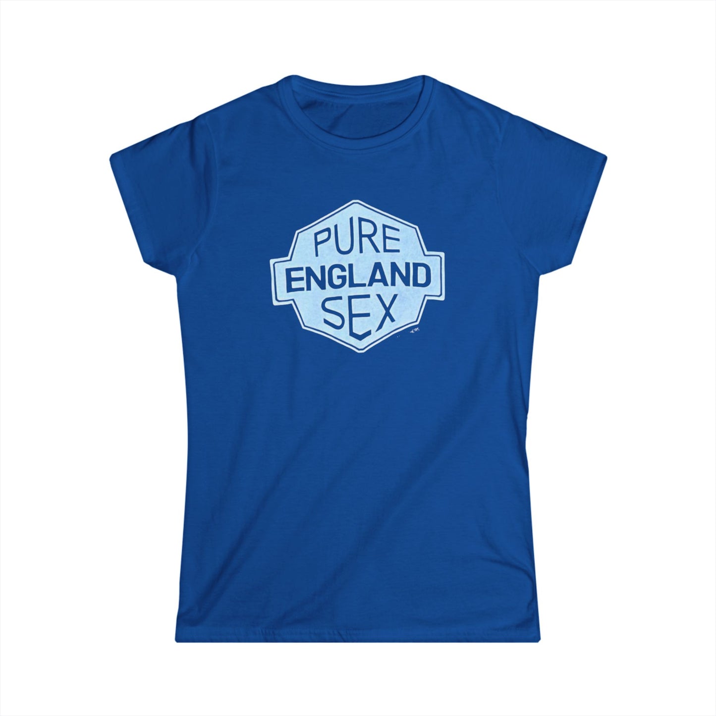 Pure England Sex Tee, Casual Women's Shirt, Funny Graphic Top, Gift for Her, Summer Fashion, Trendy Softstyle Tee white lotus