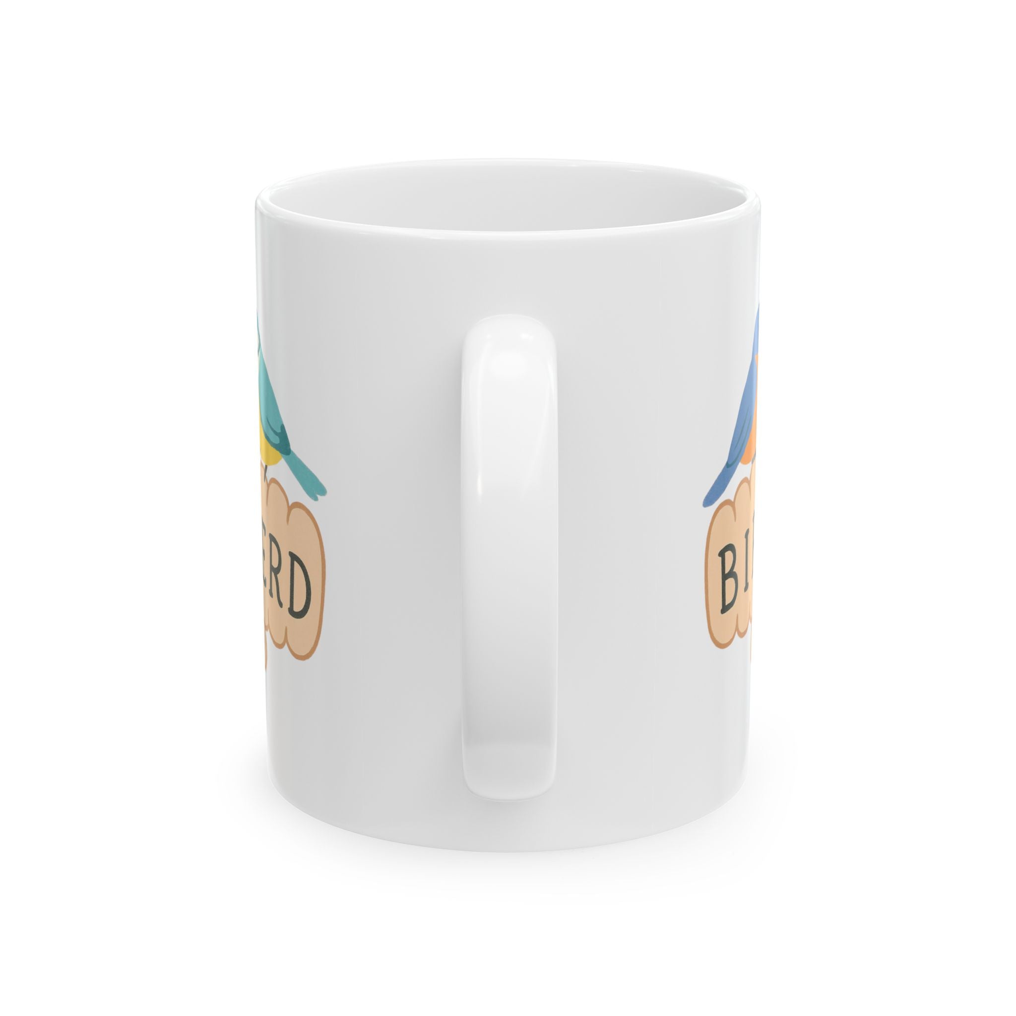 Bird Nerd Bird Lover's Ceramic Mug Perfect Gift for Nature Enthusiasts, Birdwatching, knuckle tattoo Unique Gift for Her or him